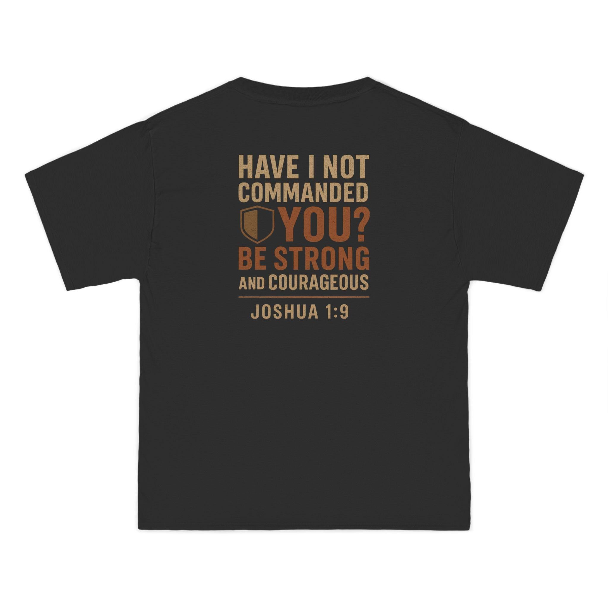 Be Strong and Courageous Christian T Shirt - Joshua 1:9 Bible Verse Tee, Bold Faith Scripture Shirt, Inspirational Gift for Men and Women