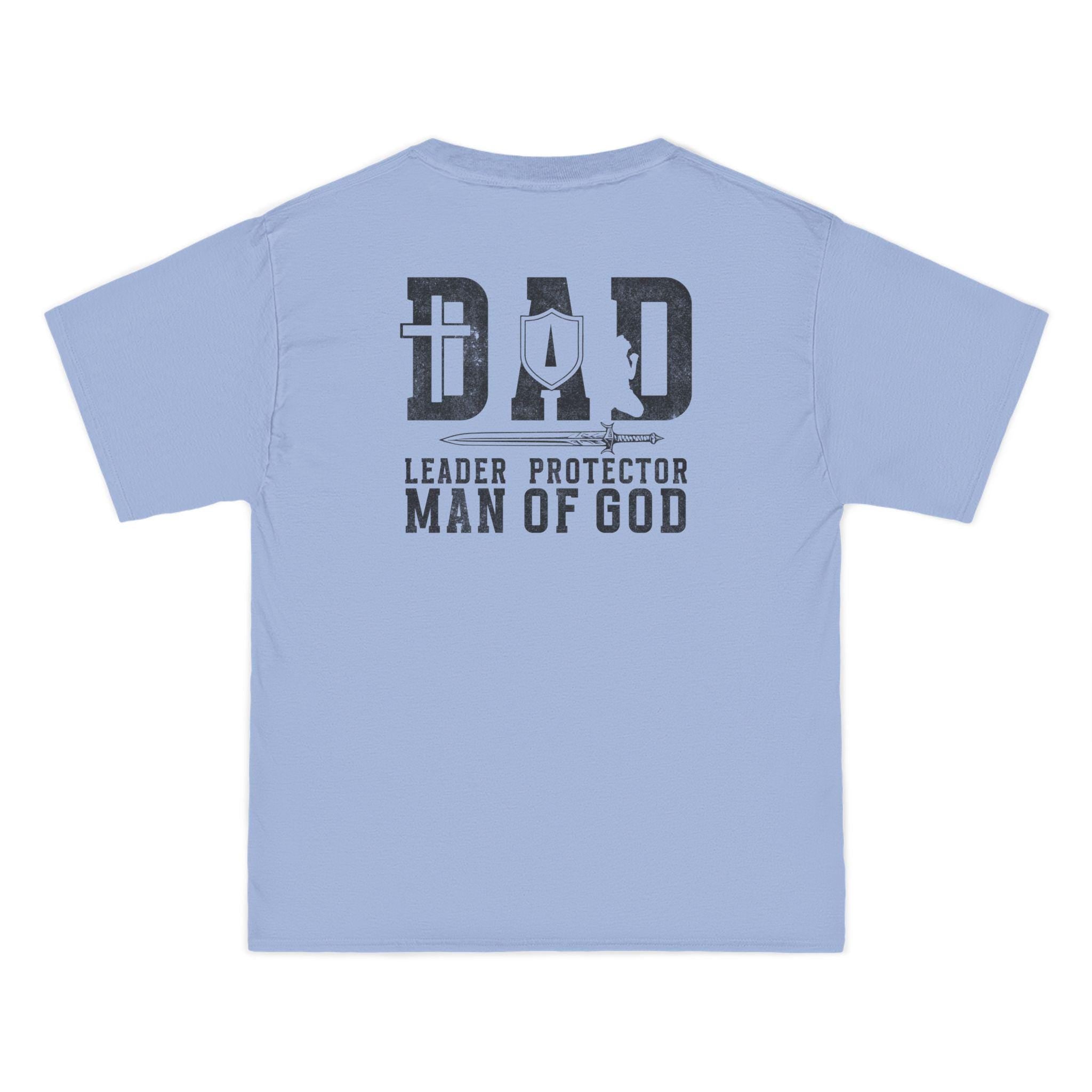 Christian Dad T-Shirt: Leader Protector Man of God, Father's Day Gift