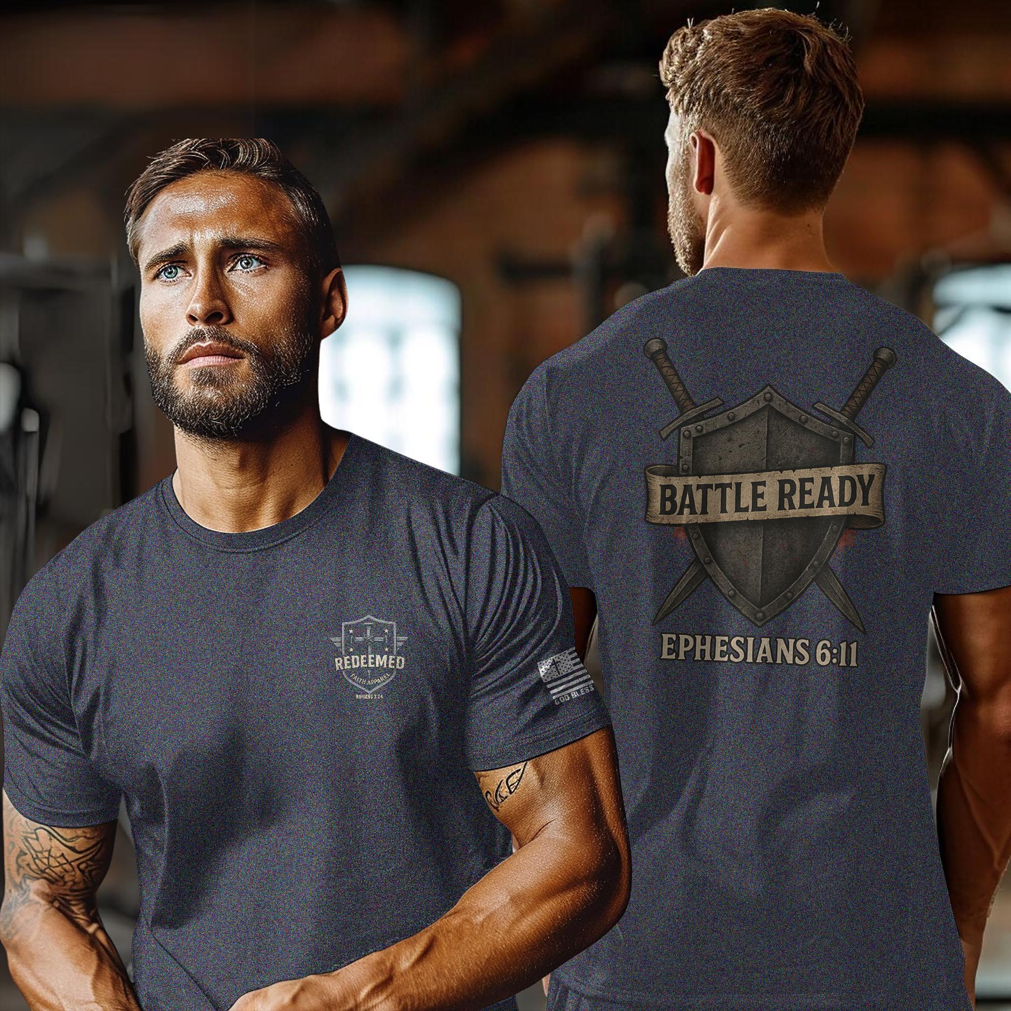 Christian Armor of God T-Shirt, Spiritual Warfare Tee, Crossed Swords Shirt, Faith Apparel, Unisex Christian Clothing, Christian Gifts