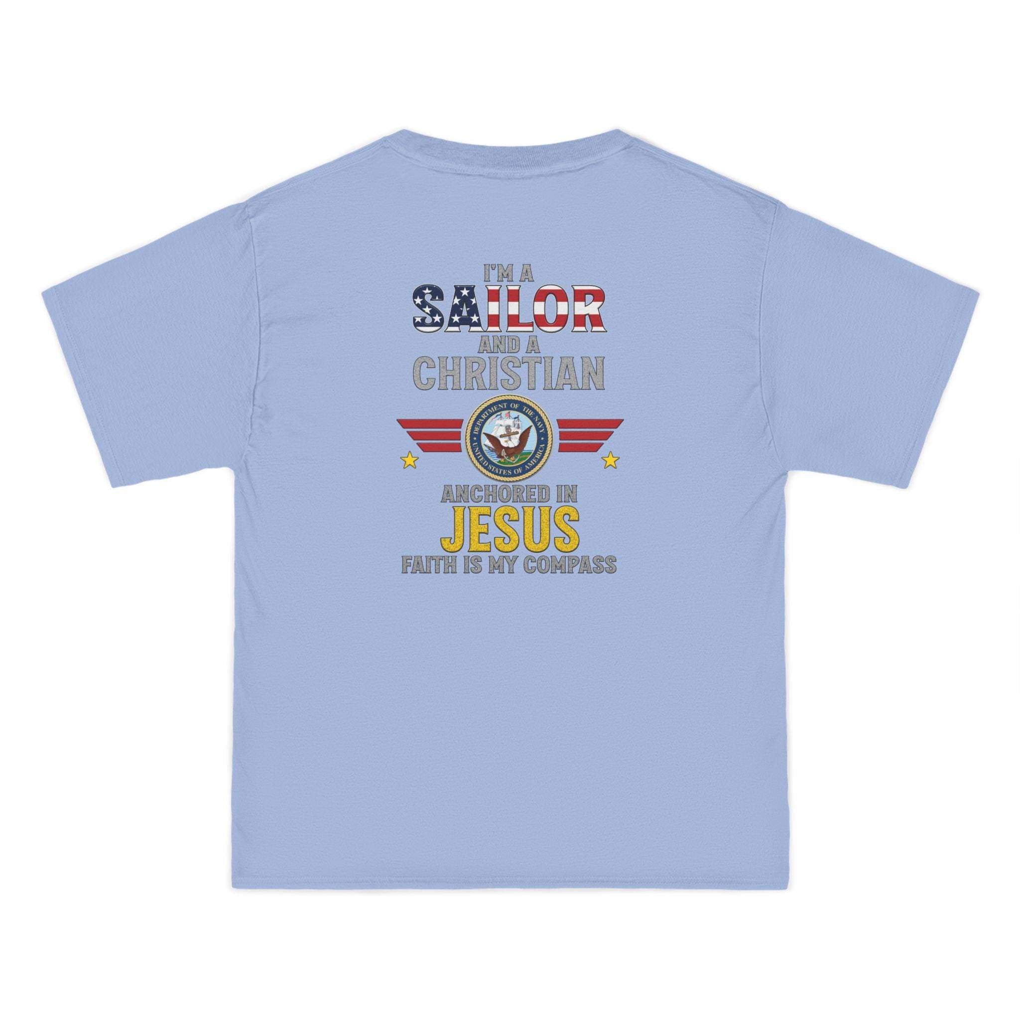 Christian Sailor T-Shirt: Patriotic Navy Emblem Tee