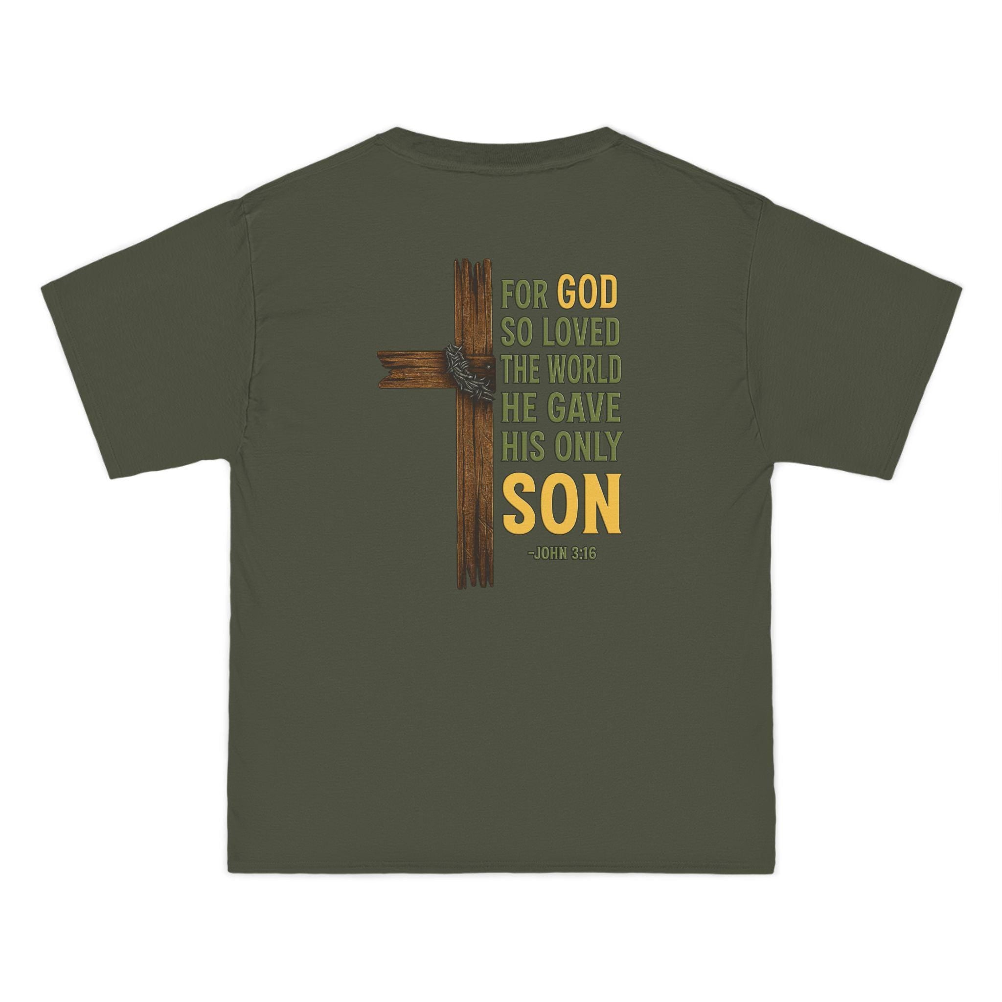 For God So Loved the World T-Shirt | John 3:16 Christian Cross Tee | Faith-Based Gift for Men & Women | Redeemed Faith Apparel | T-Shirts