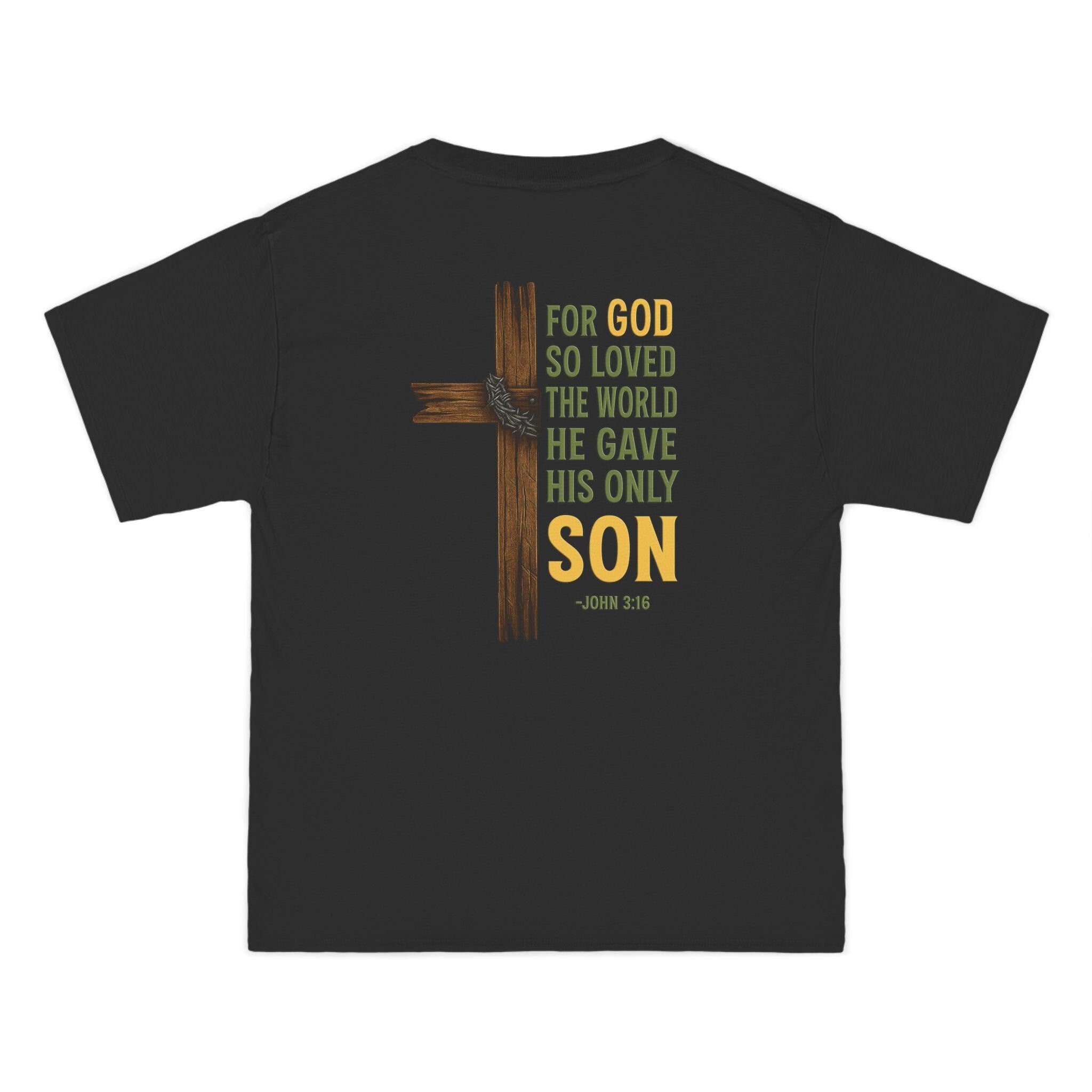 For God So Loved the World T-Shirt | John 3:16 Christian Cross Tee | Faith-Based Gift for Men & Women | Redeemed Faith Apparel | T-Shirts