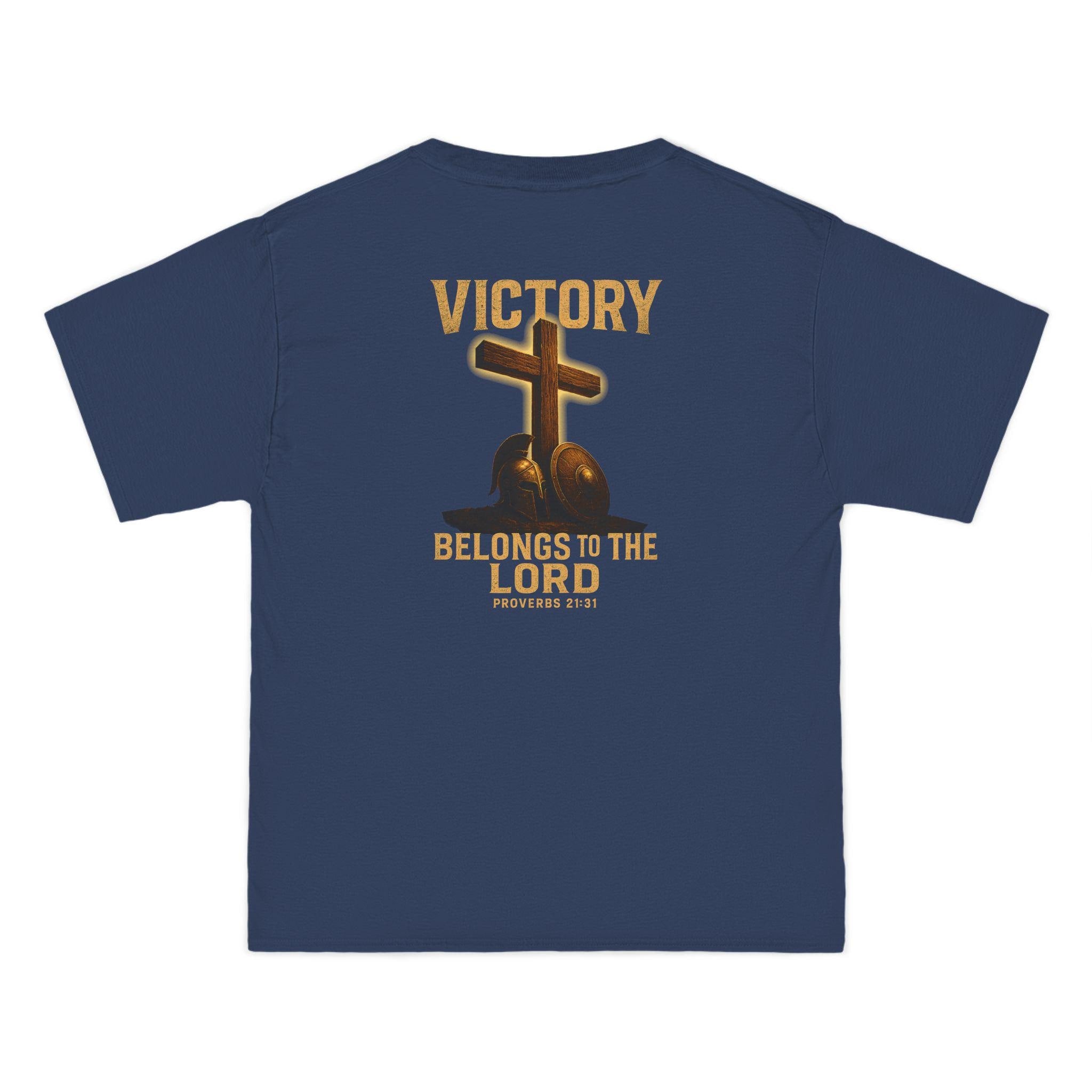 Christian Warrior Tee, Victory Belongs to the Lord Shirt, Proverbs 21:31 Unisex Cotton Top, Religious Faith Apparel, Christian Gift, Bible
