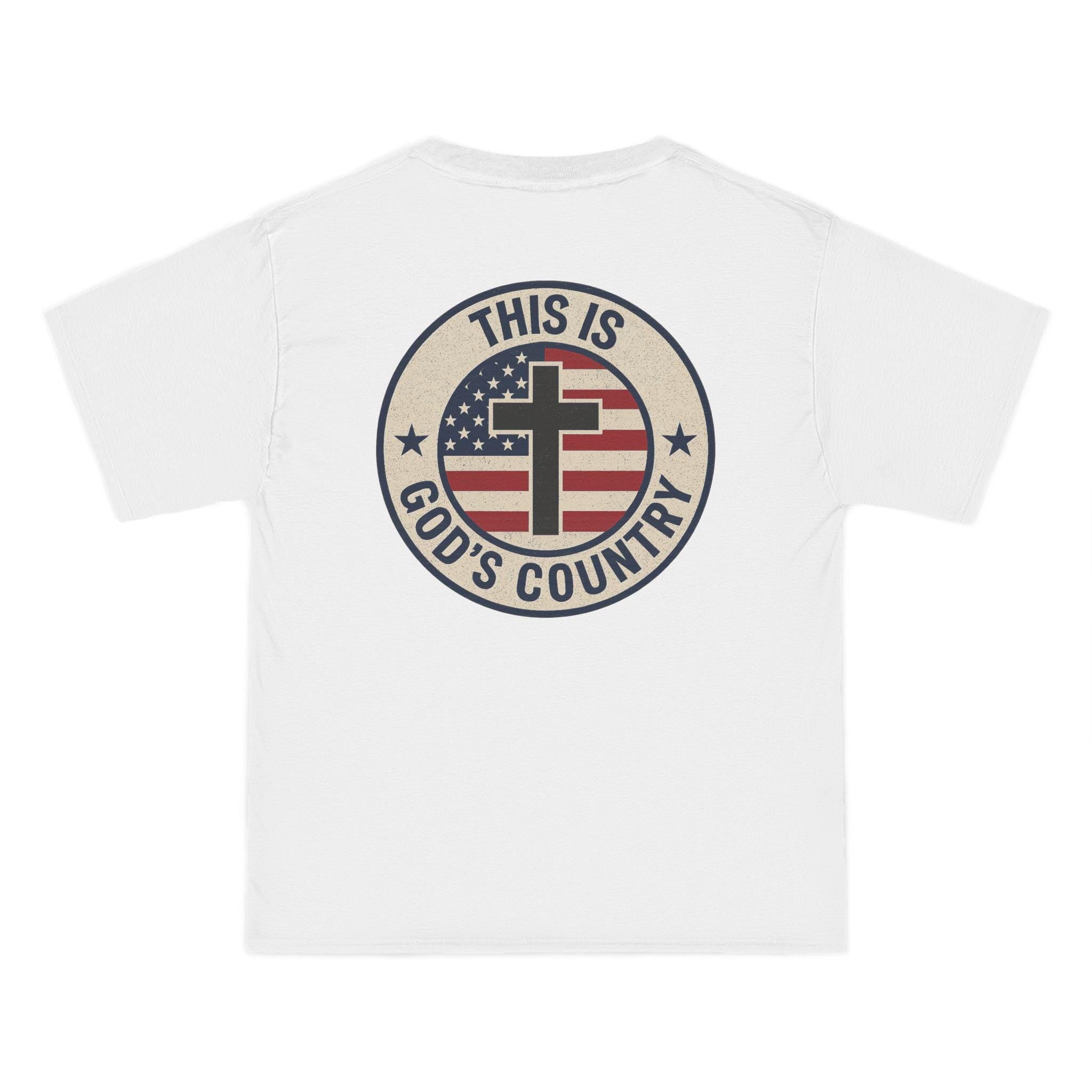 Christian Patriotic T-Shirt: Faith and Freedom Tee with Cross and Flag