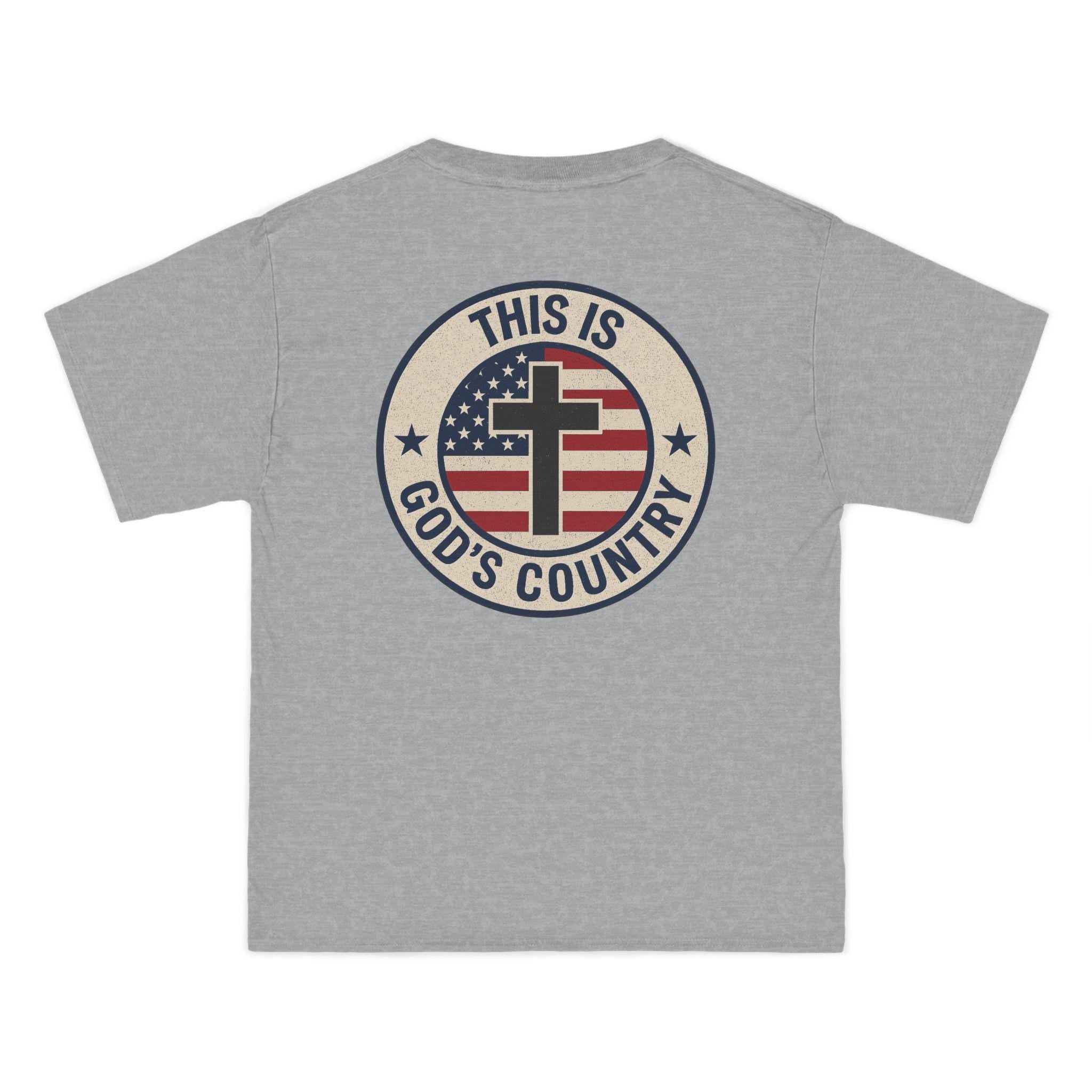 Christian Patriotic T-Shirt: Faith and Freedom Tee with Cross and Flag