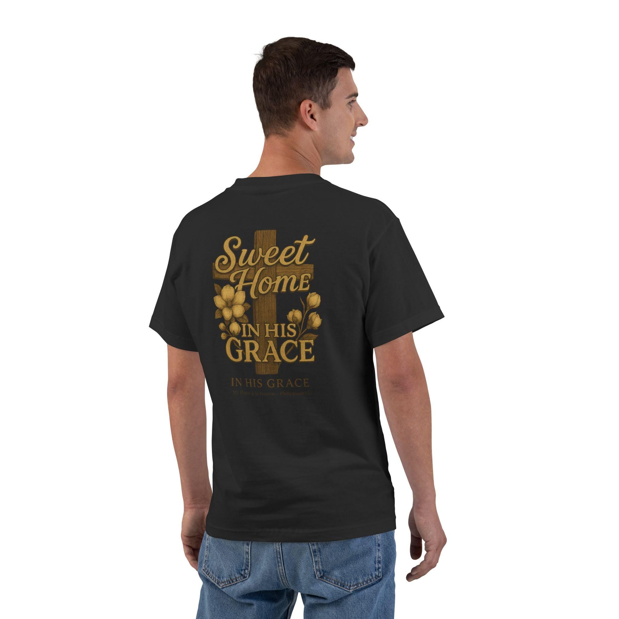 AL-Mens Sweet Home in His Grace Alabama Christian T-Shirt, Philippians 320 Tee, Southern Graphic Tee, Faith-Based Apparel, Christian Gifts