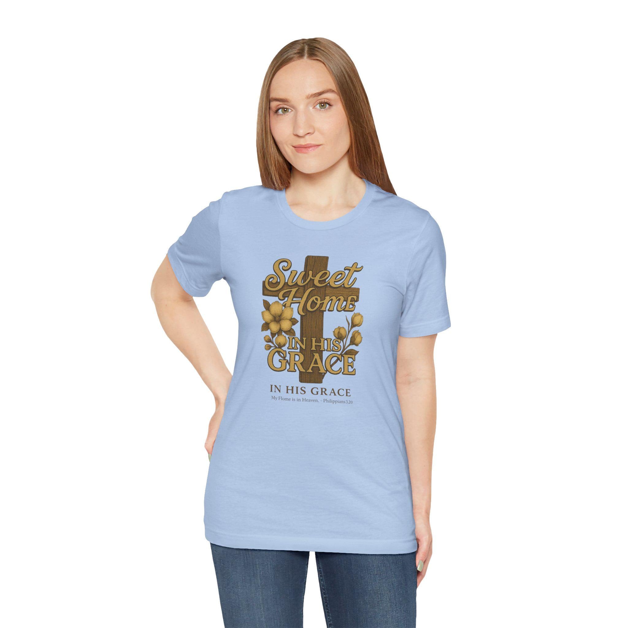 AL-Womens Sweet Home In His Grace Alabama Christian Shirt, Philippians 320, Faith Southern Graphic Tee, Faith-Based Apparel, Christian Gift