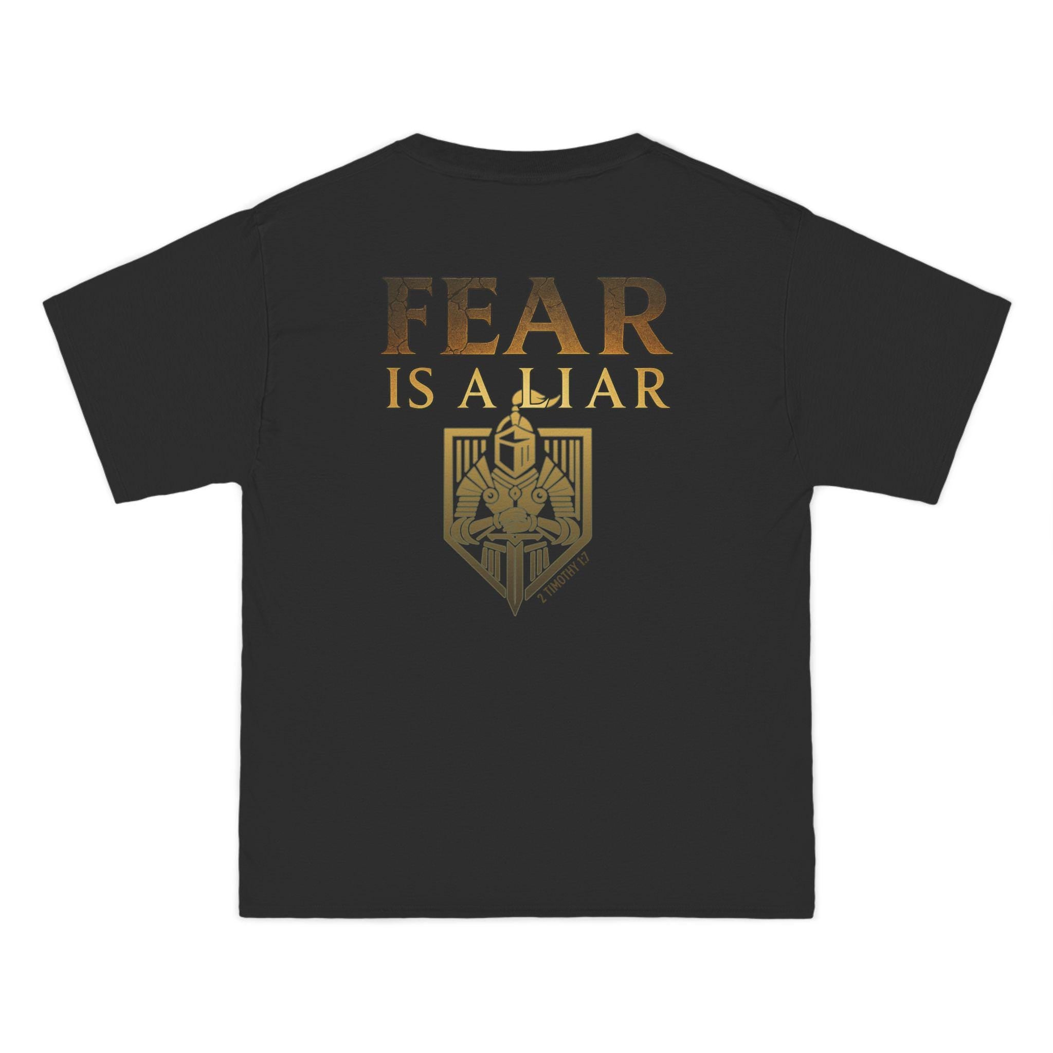 Fear Is A Liar T-Shirt - 2 Timothy 1:7, Christian Warrior Tee, Courageous Shirt, Armor of God Shirt, Christian Gift for Any Occasion