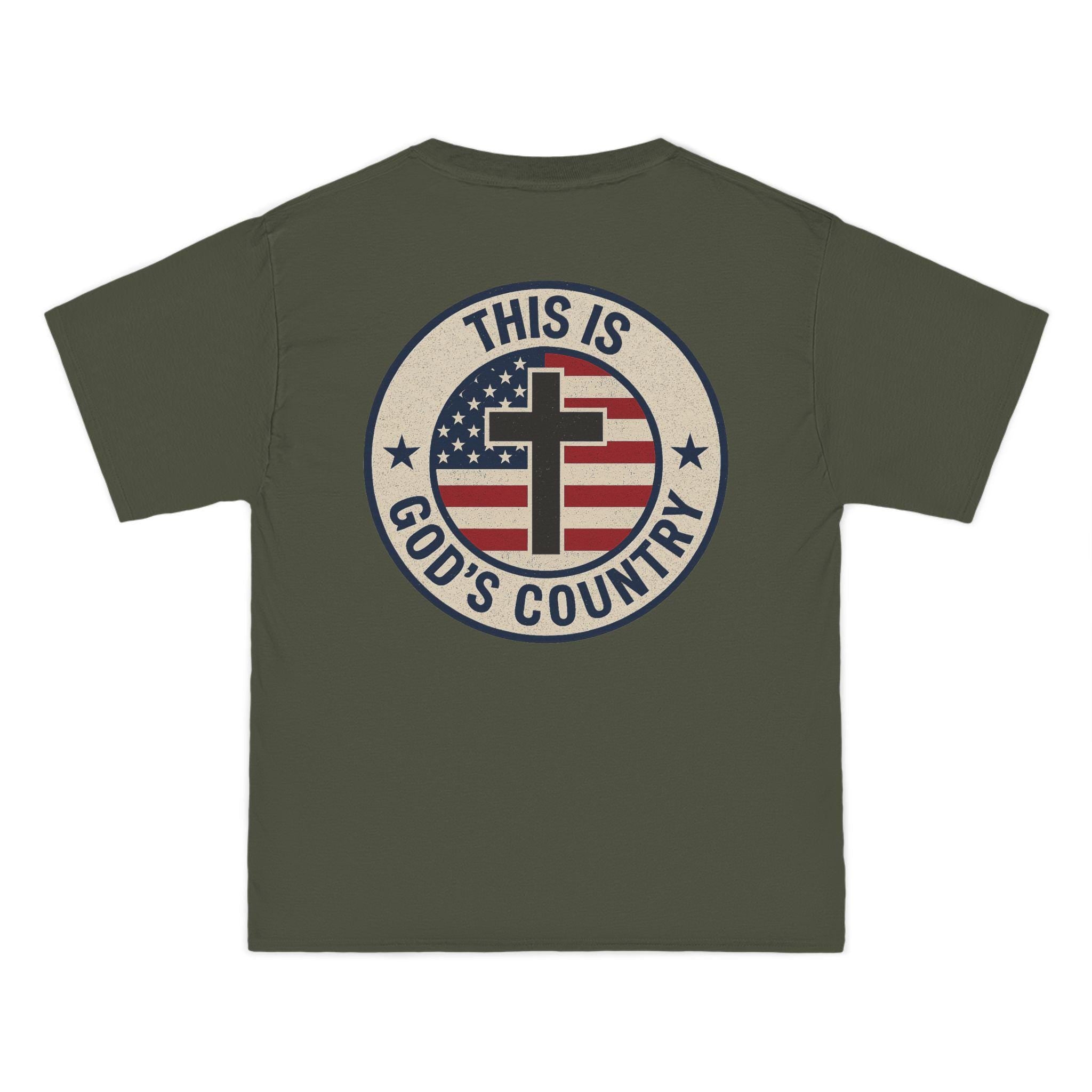 This Is Gods Country T-Shirt | Christian Patriotic Cross Tee | Faith and Freedom Shirt for Men and Women | United States and God T-Shirt