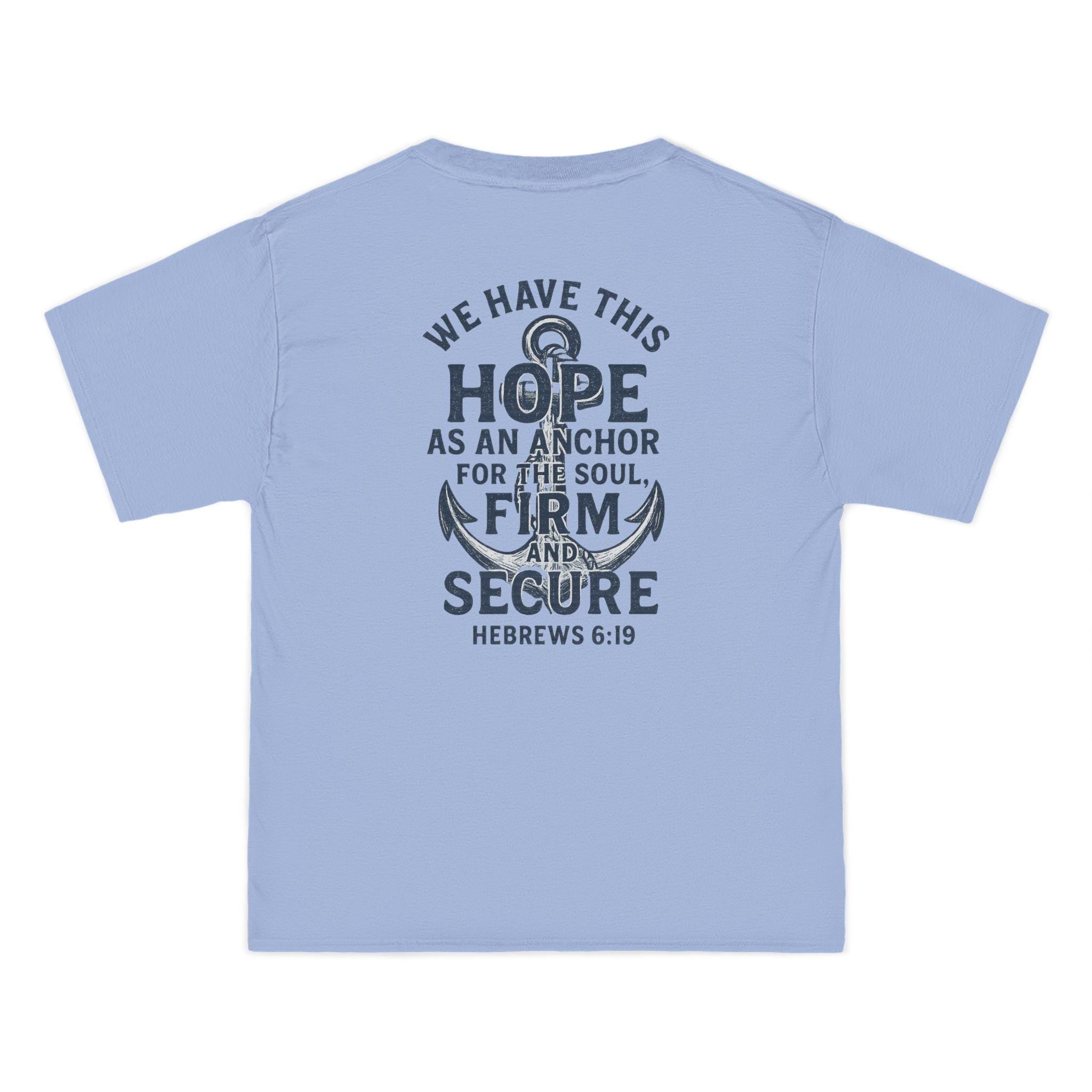 Hope Anchor of the Soul T-Shirt, Hebrews 6:19 Bible Verse Tee, Christian Nautical Faith Shirt, T-Shirts, Christian Apparel for Men and Women
