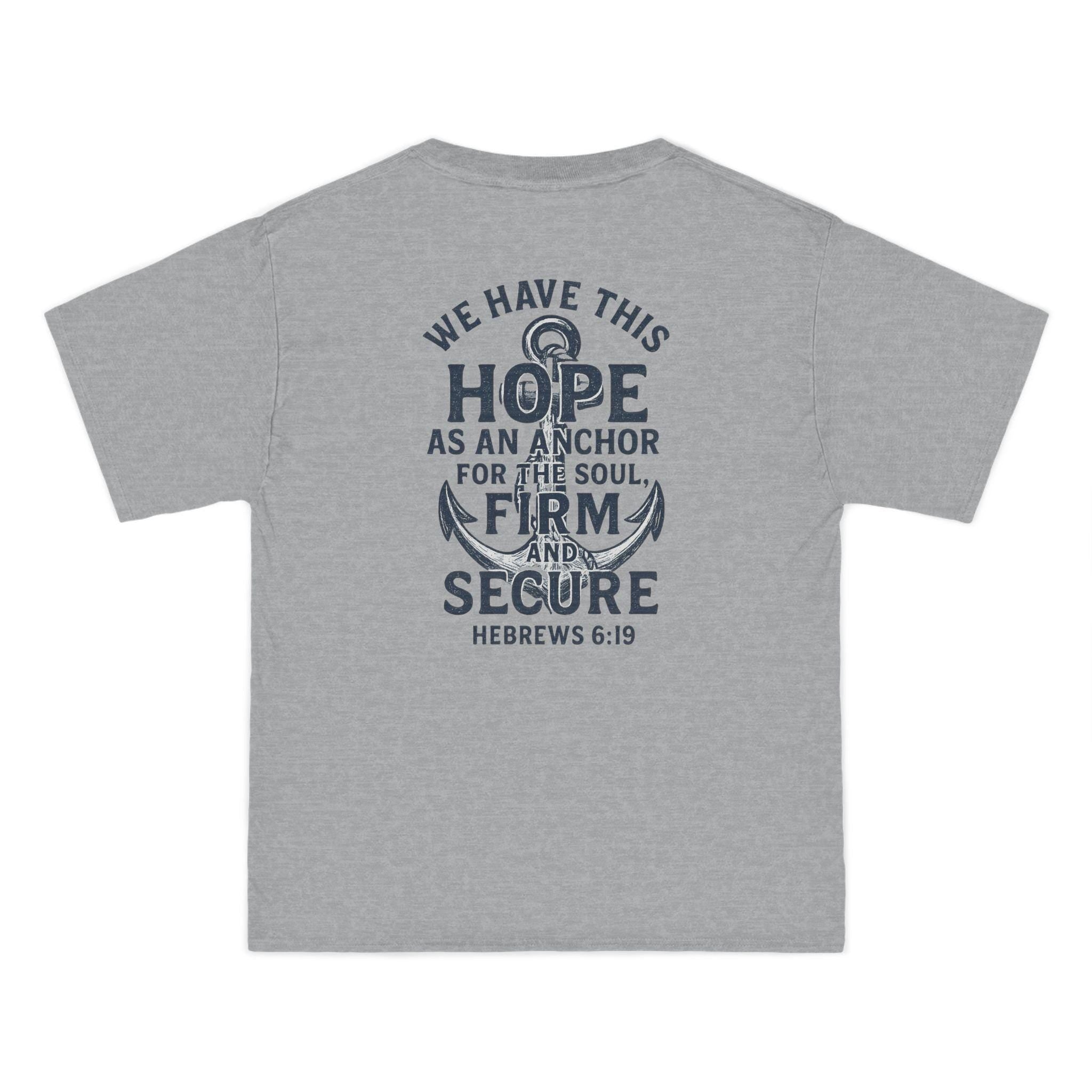 Hope Anchor of the Soul T-Shirt, Hebrews 6:19 Bible Verse Tee, Christian Nautical Faith Shirt, T-Shirts, Christian Apparel for Men and Women