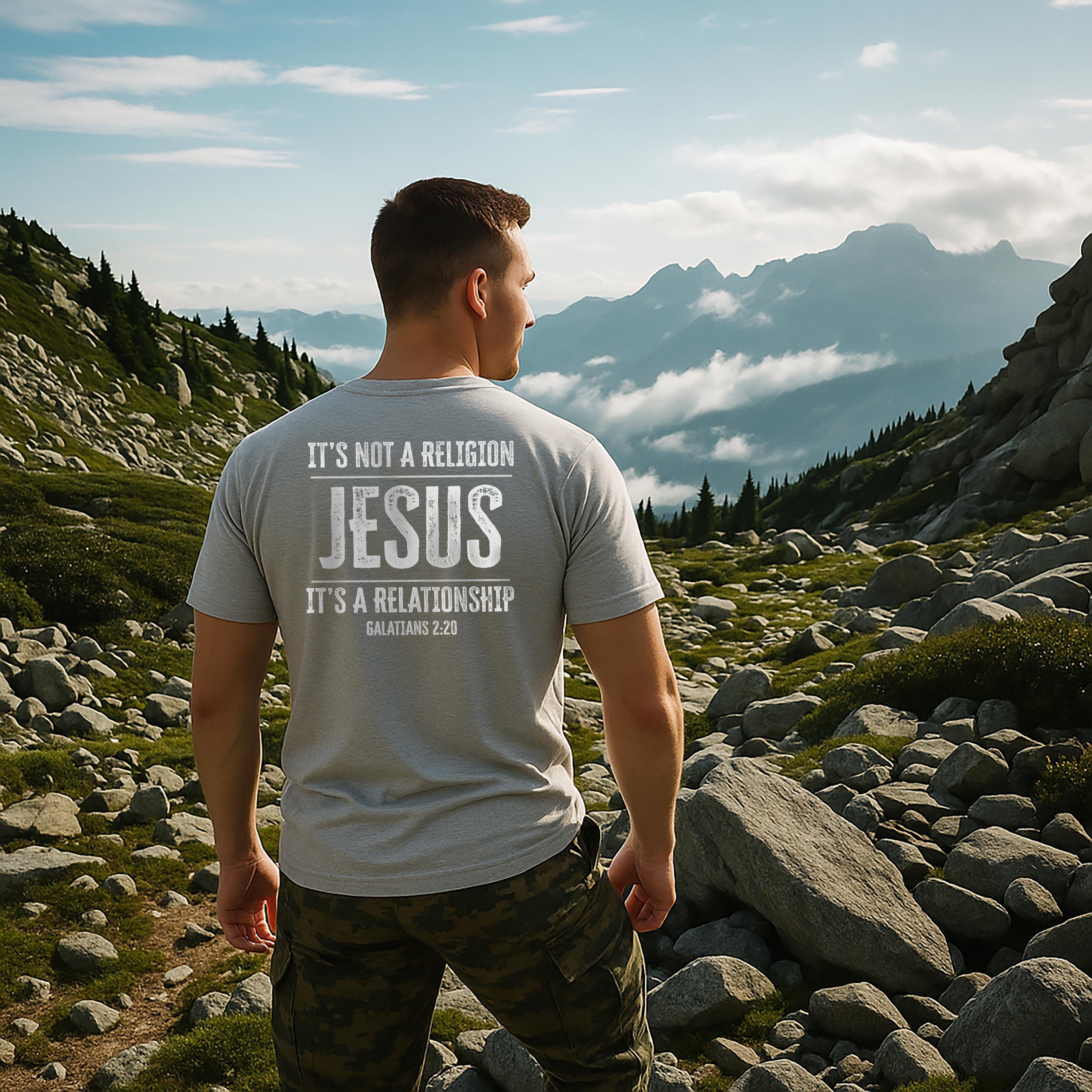 Its Not a Religion, Its a Relationship T-Shirt | Galatians 2:20 Christian Faith Tee | Jesus Relationship Over Religion Shirt | Faith Apparel