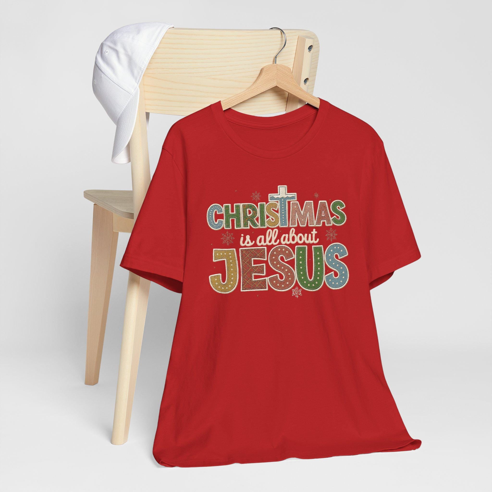 Christmas Is All About Jesus Christian T-Shirt | Holiday Faith Tee | Redeemed Faith Apparel | Nativity faith design | Christmas Collection