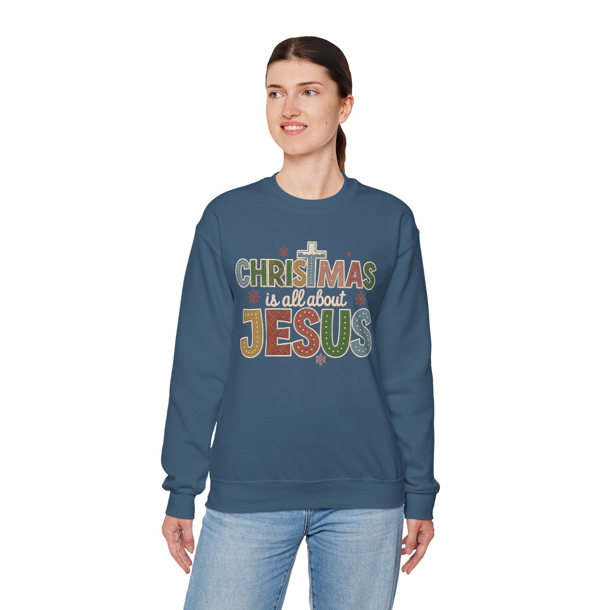 Christmas isnt about the presents, its about His presence | Christmas is about Jesus | Christian Christmas Crewneck | Christmas Crewneck