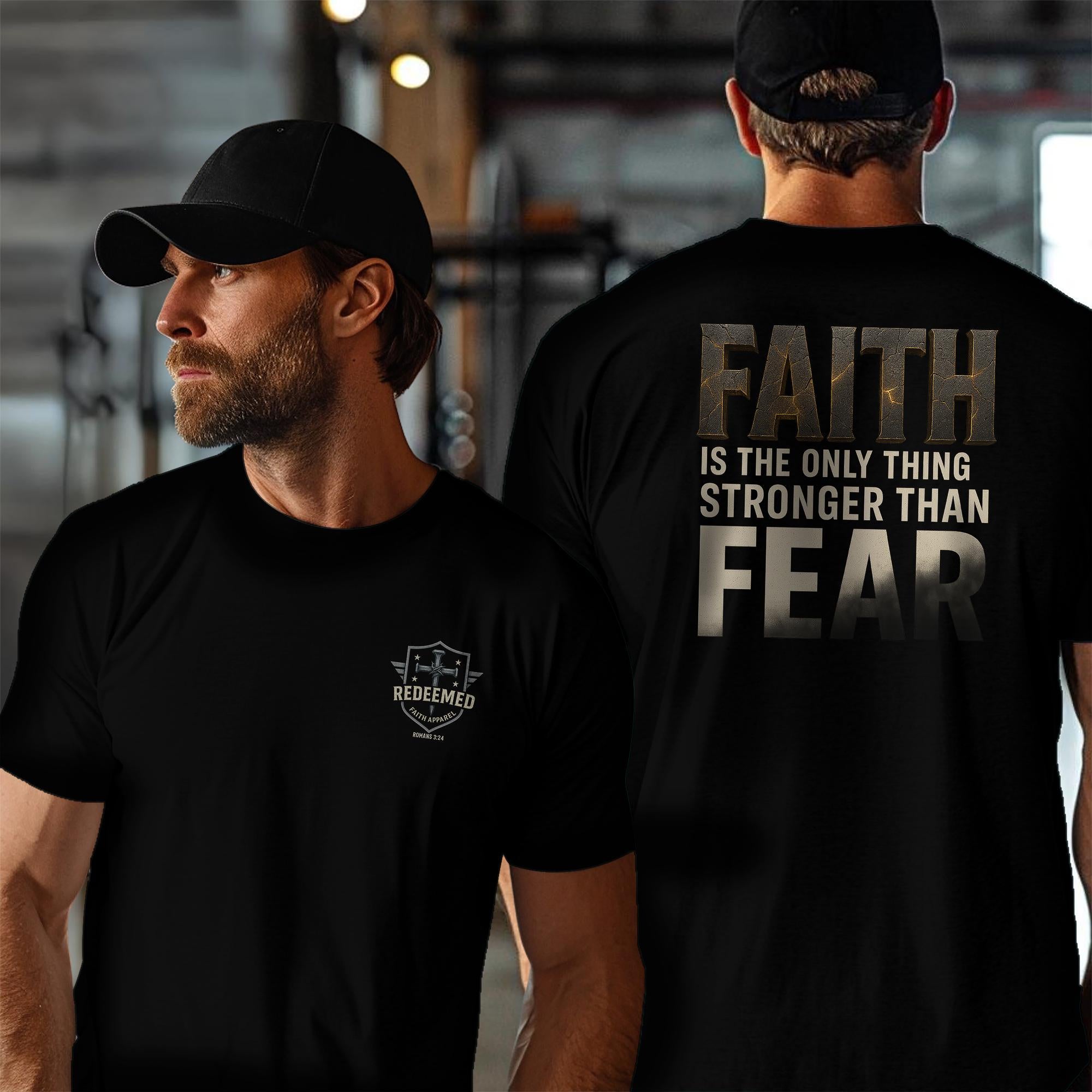 Faith Over Fear Christian T-Shirt: Inspirational Bible Verse Tee