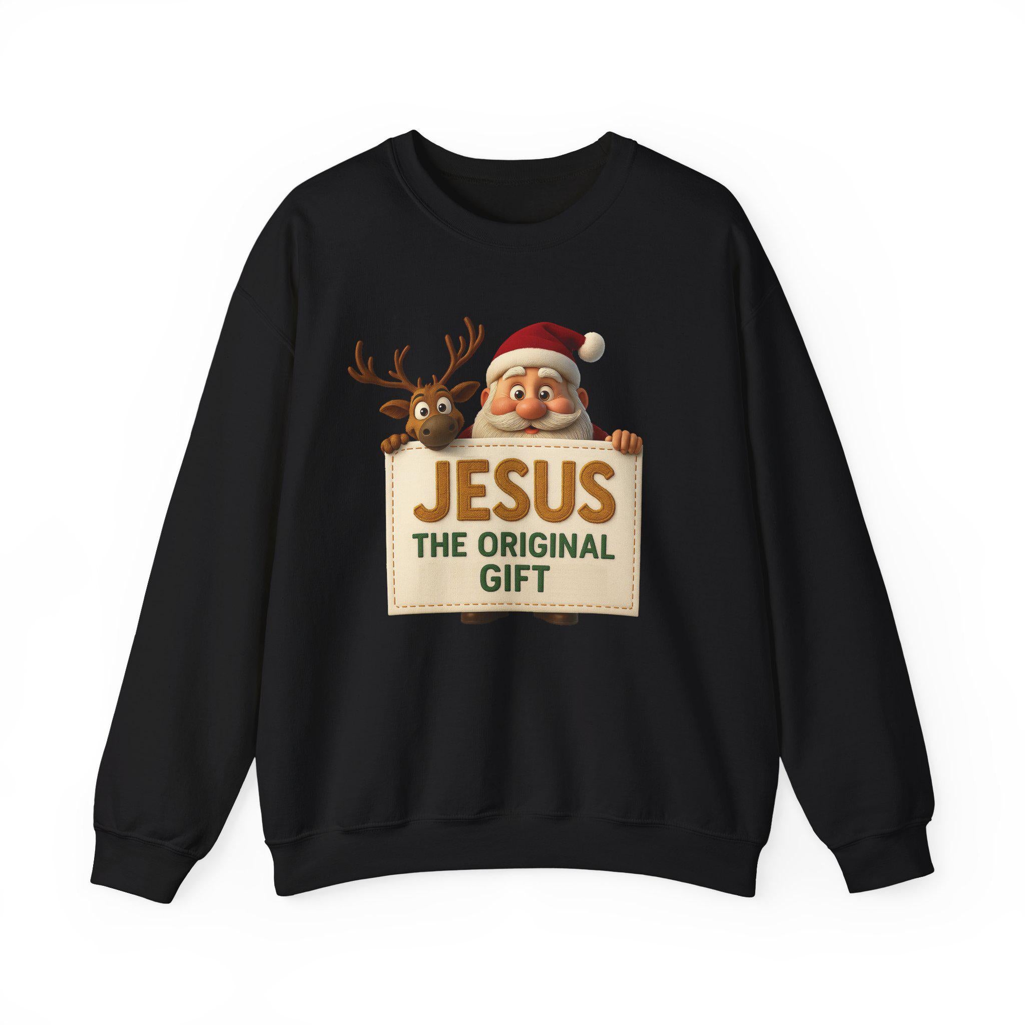 Jesus The Original Gift Christian Christmas Shirt or Sweatshirt, Redeemed Faith Apparel, Faith Holiday Gift, Christmas Collection Crewneck