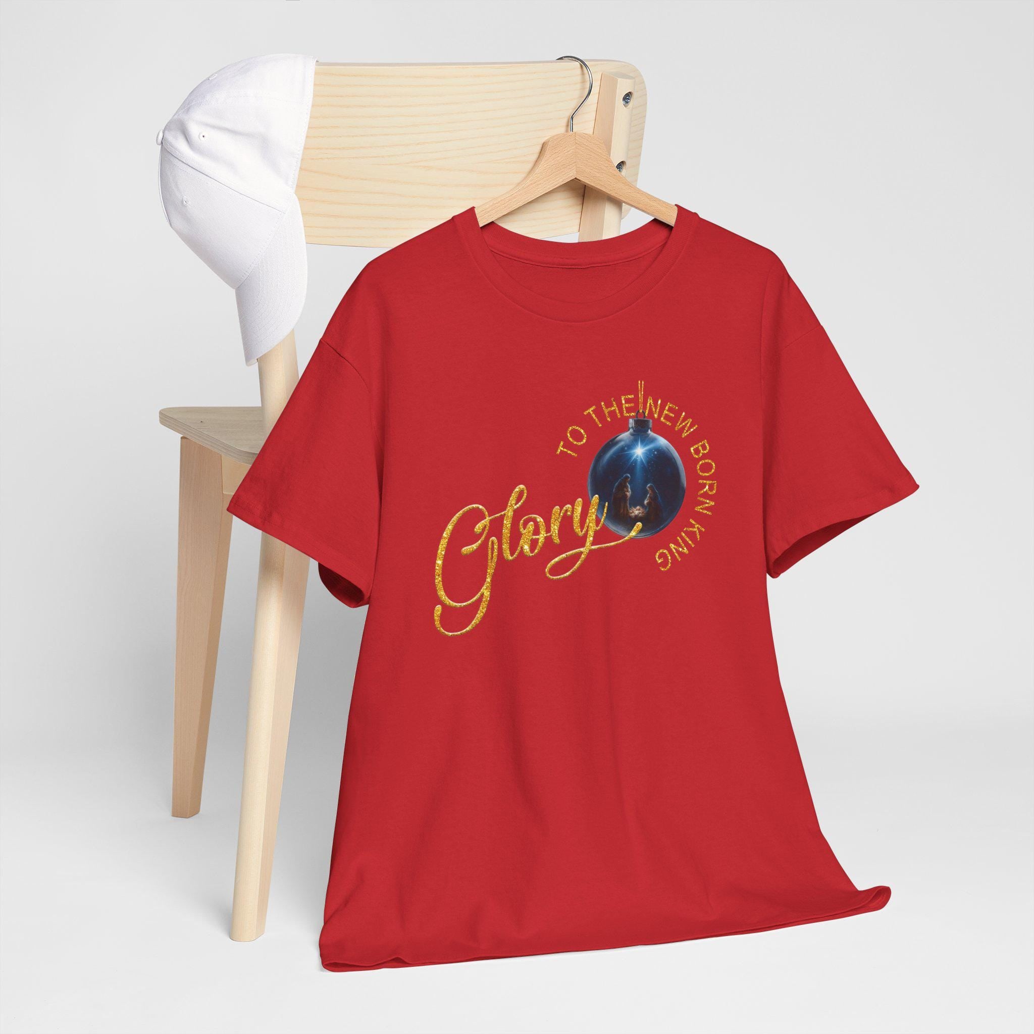 Glory to the Newborn King Christian Christmas Shirt | Nativity Ornament Design | Redeemed Faith Apparel | Christmas Collection