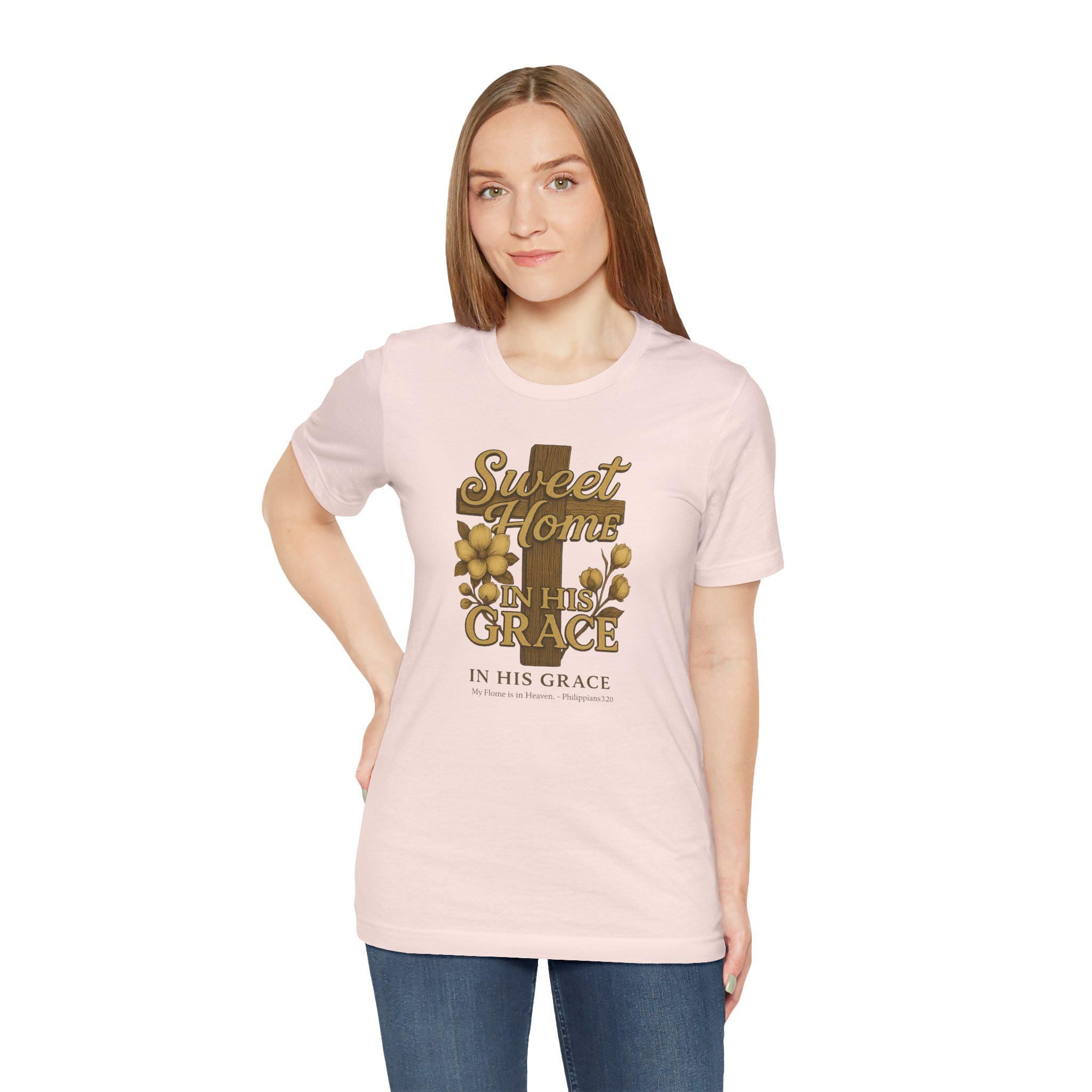 AL-Womens Sweet Home In His Grace Alabama Christian Shirt, Philippians 320, Faith Southern Graphic Tee, Faith-Based Apparel, Christian Gift