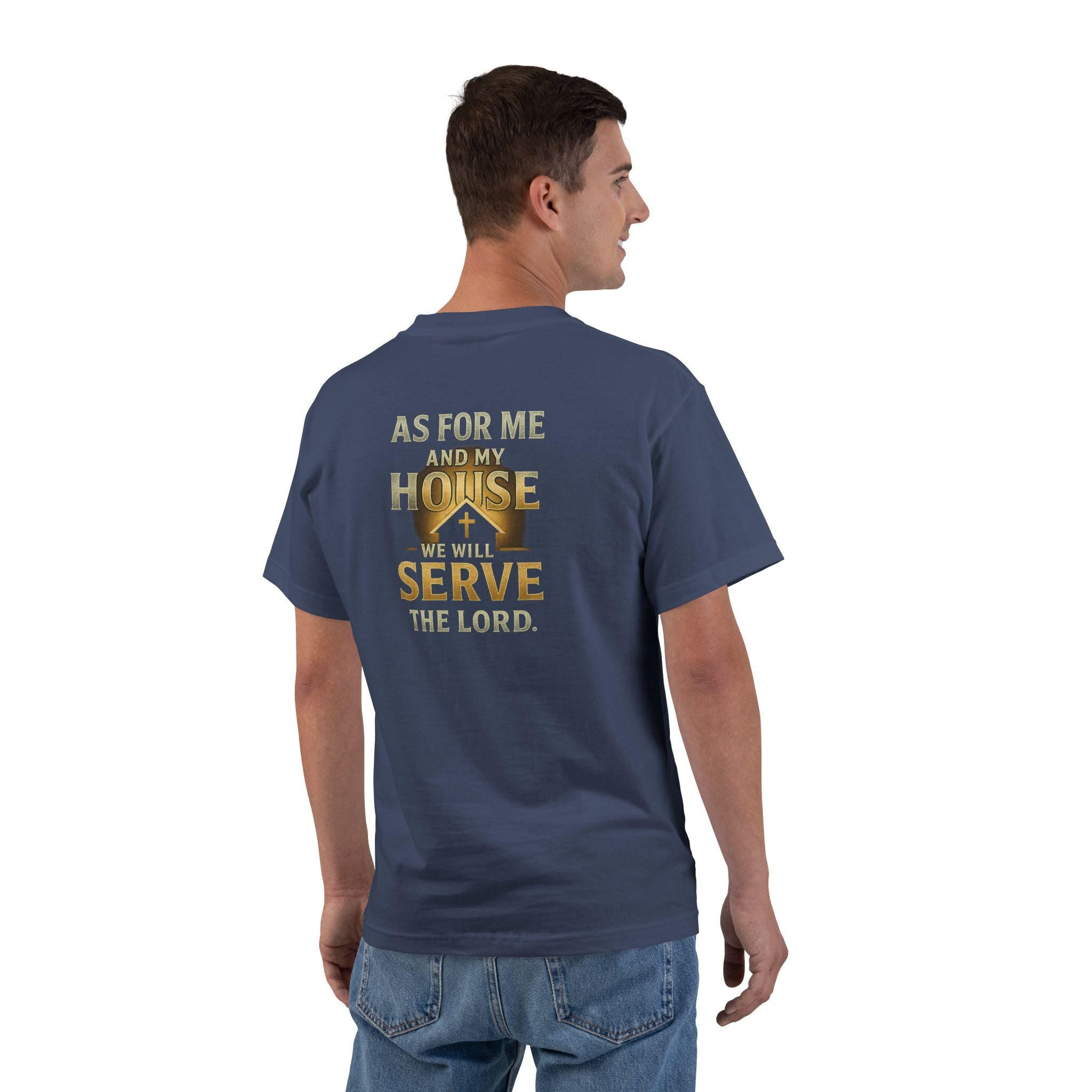 As for Me and My House We Will Serve the Lord Shirt- Joshua 24:15 Christian Family Tee | Faith Home Scripture Shirt | Redeemed Faith Apparel