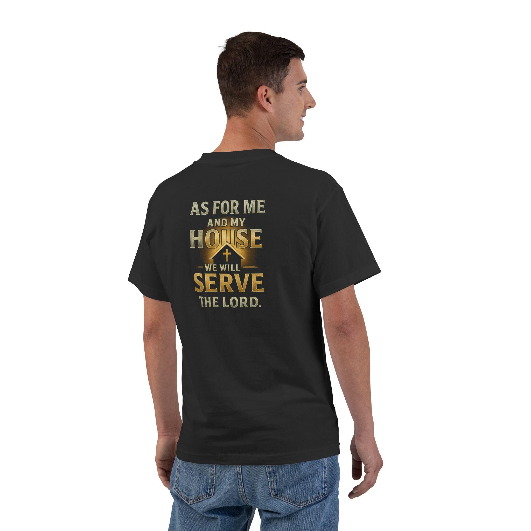 As for Me and My House We Will Serve the Lord Shirt- Joshua 24:15 Christian Family Tee | Faith Home Scripture Shirt | Redeemed Faith Apparel