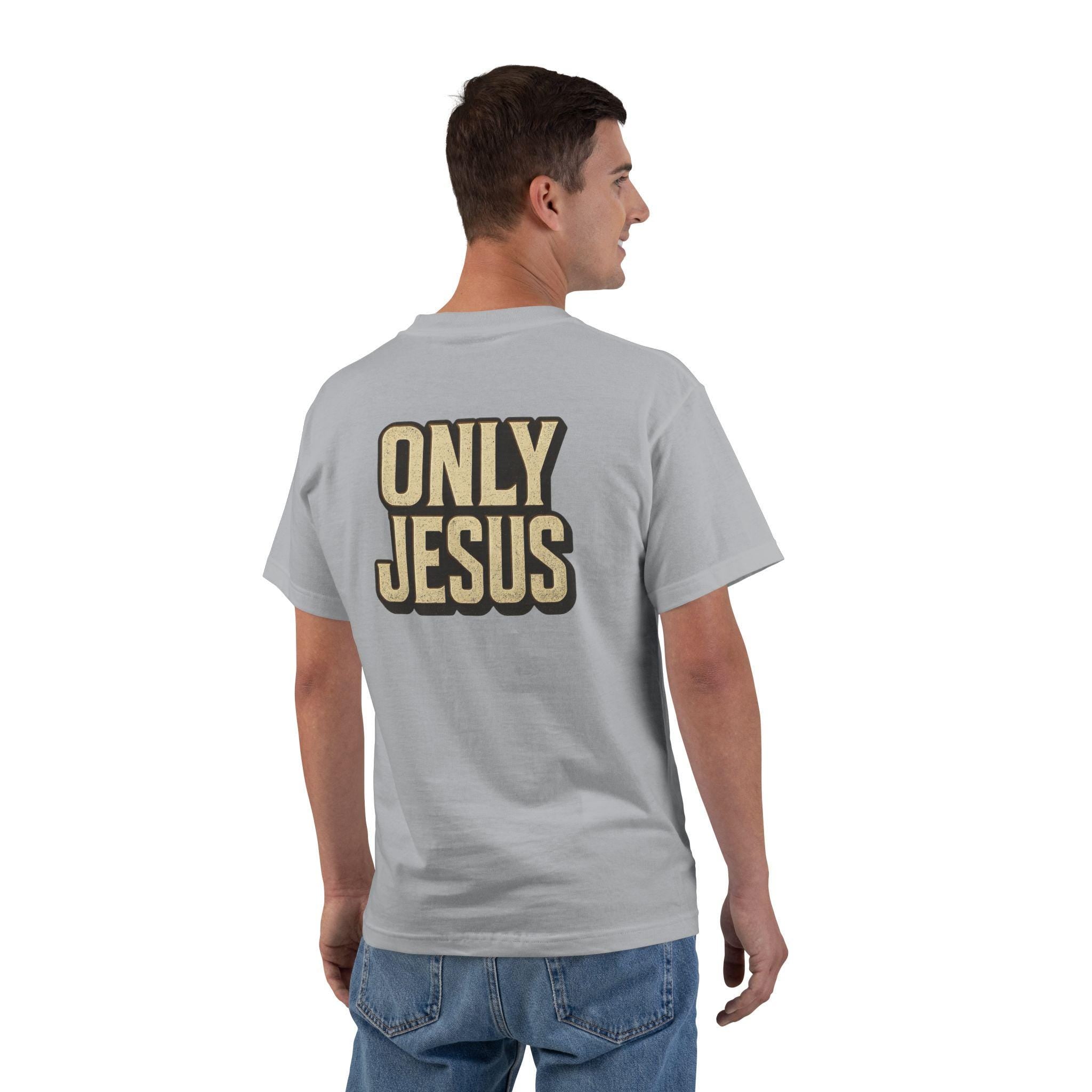 Only Jesus Shirt - Bold Faith Christian T-Shirt | Minimalist Gospel Tee | Redeemed Faith Apparel | Jesus Alone Scripture Shirt for Men Women