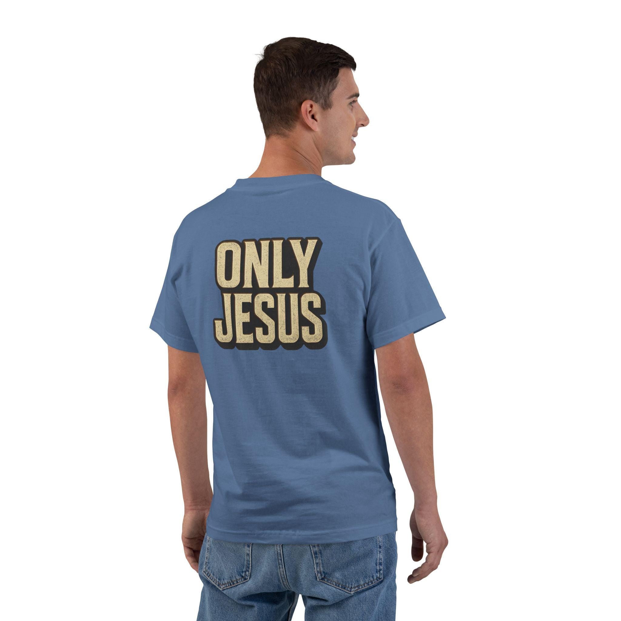 Only Jesus Shirt - Bold Faith Christian T-Shirt | Minimalist Gospel Tee | Redeemed Faith Apparel | Jesus Alone Scripture Shirt for Men Women