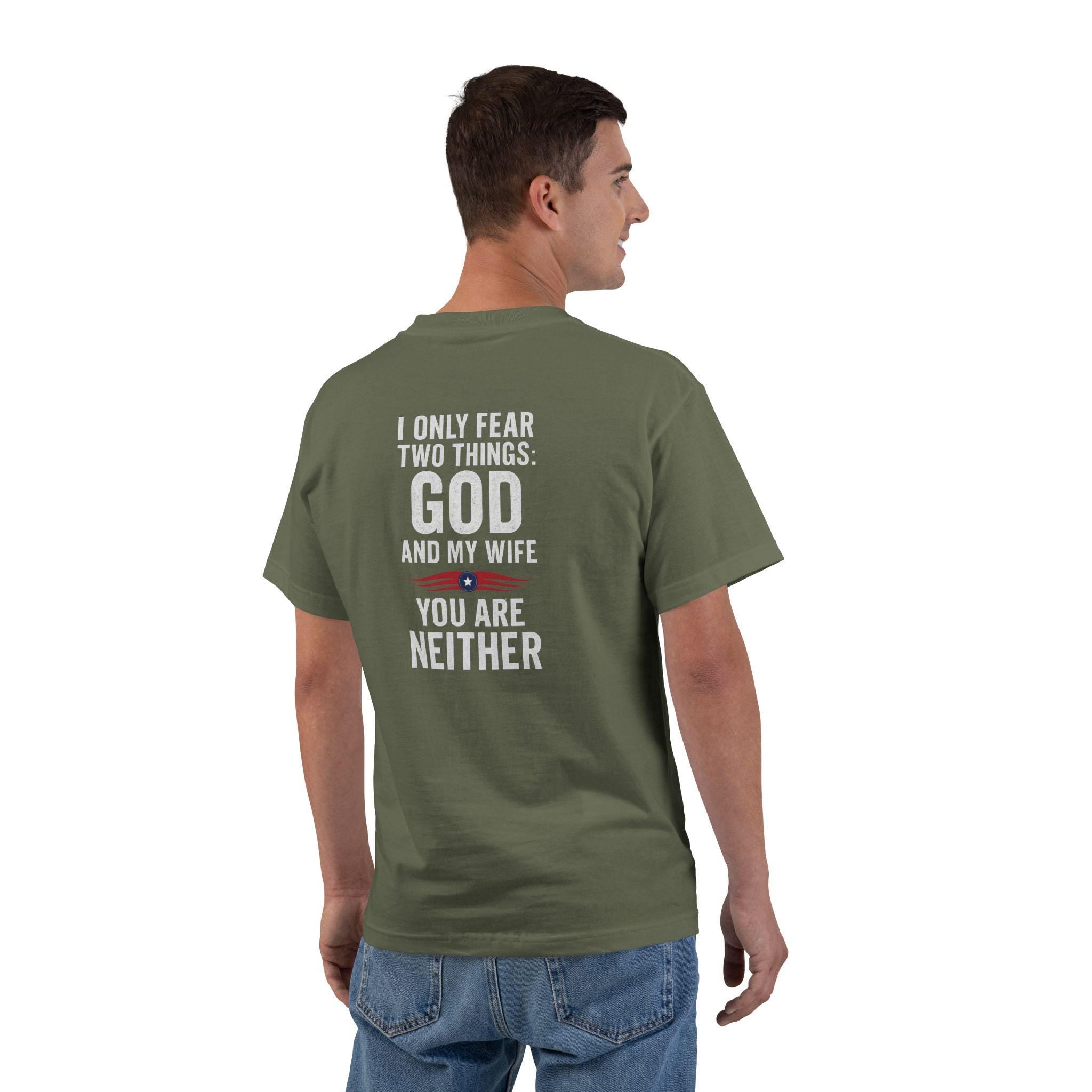 Funny Christian T-Shirt, Humorous Graphic Tee, Short-Sleeve Shirt, Gift for Him, Casual Wear, Quirky Outfit
