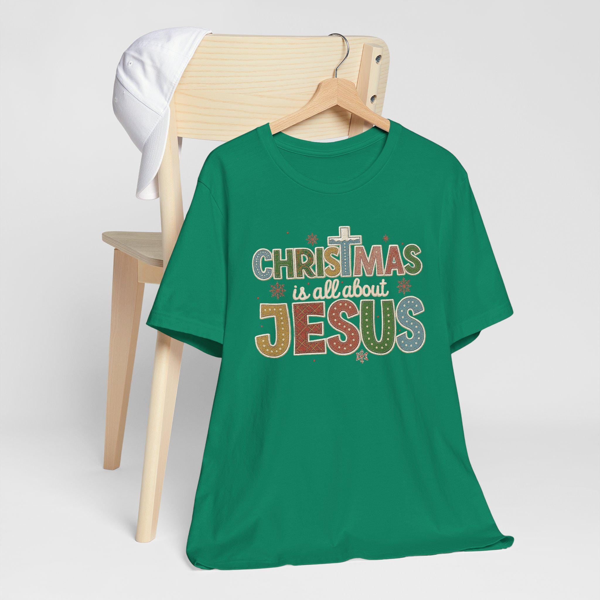 Christmas Is All About Jesus Christian T-Shirt | Holiday Faith Tee | Redeemed Faith Apparel | Nativity faith design | Christmas Collection