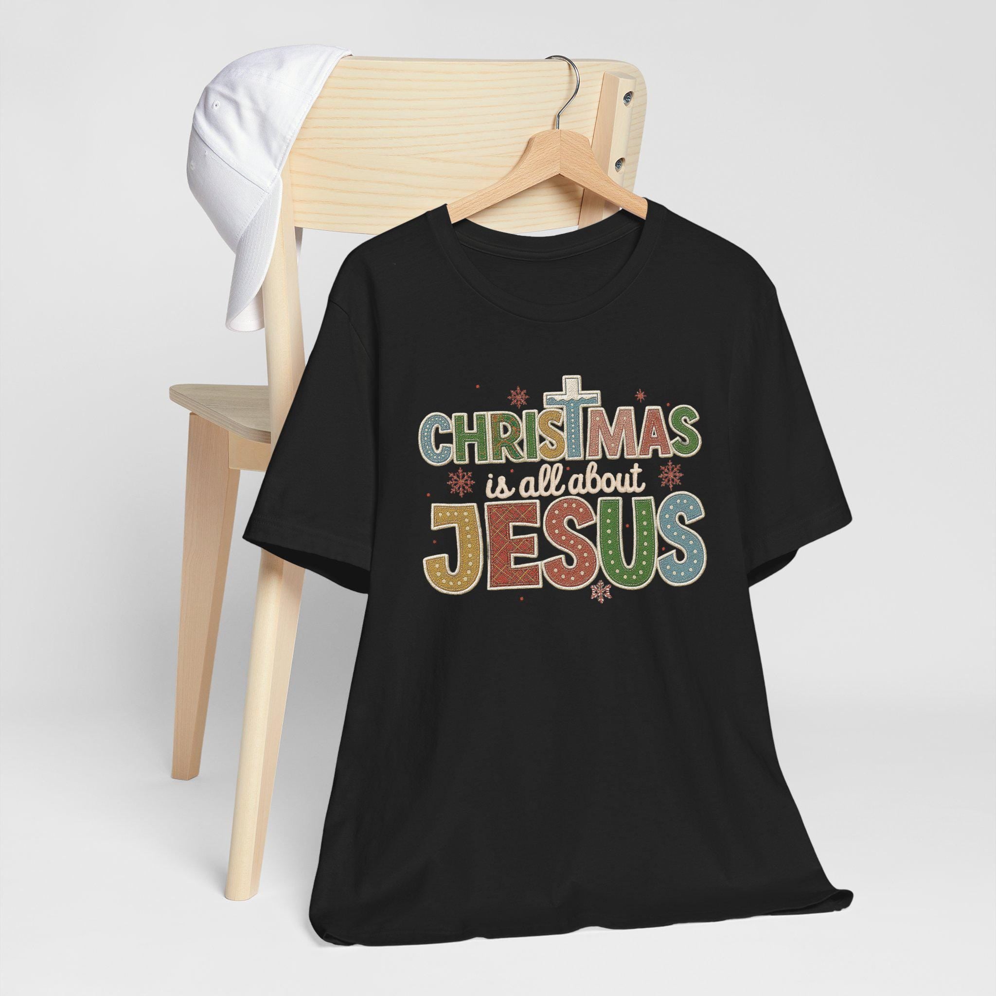 Christmas Is All About Jesus Christian T-Shirt | Holiday Faith Tee | Redeemed Faith Apparel | Nativity faith design | Christmas Collection