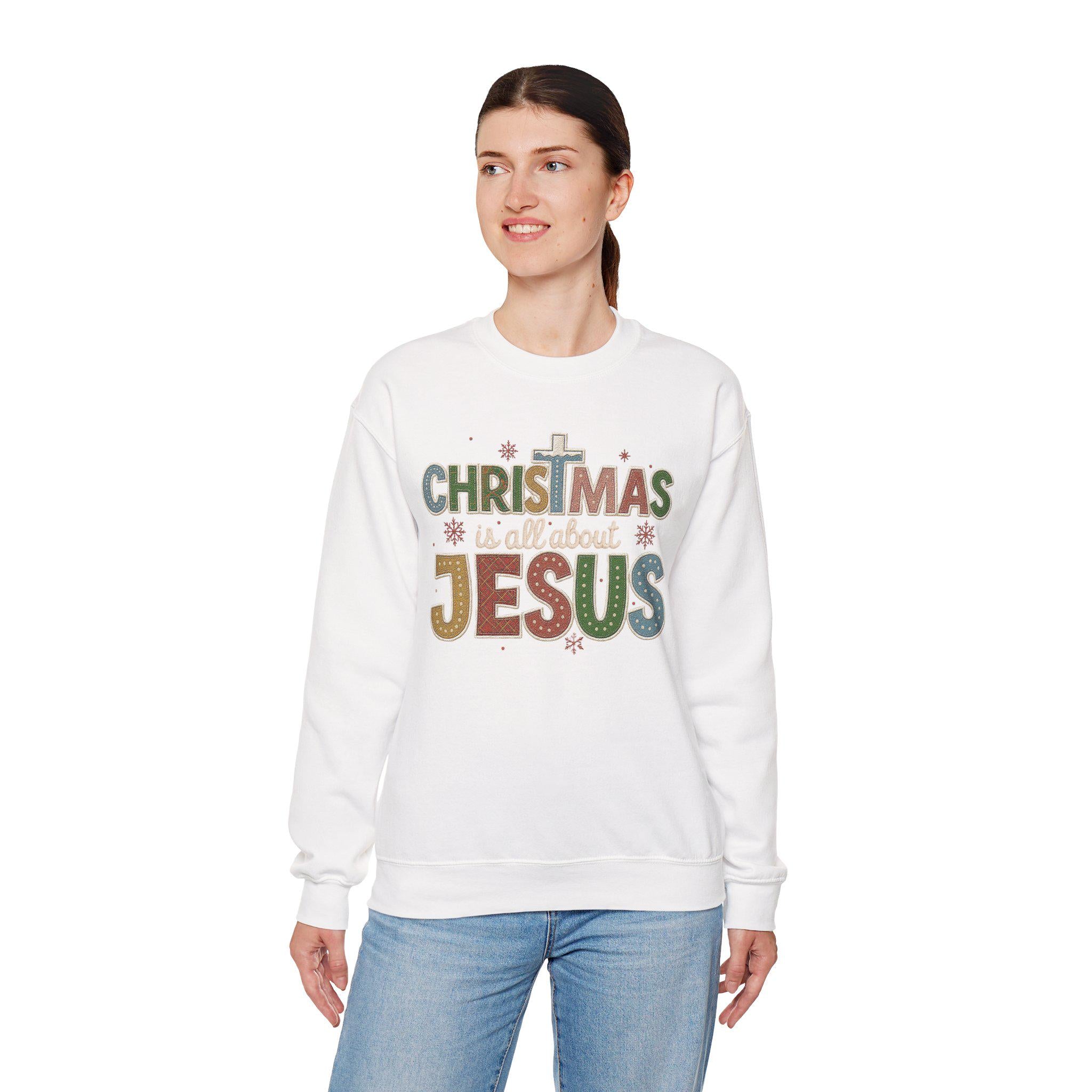Christmas isnt about the presents, its about His presence | Christmas is about Jesus | Christian Christmas Crewneck | Christmas Crewneck