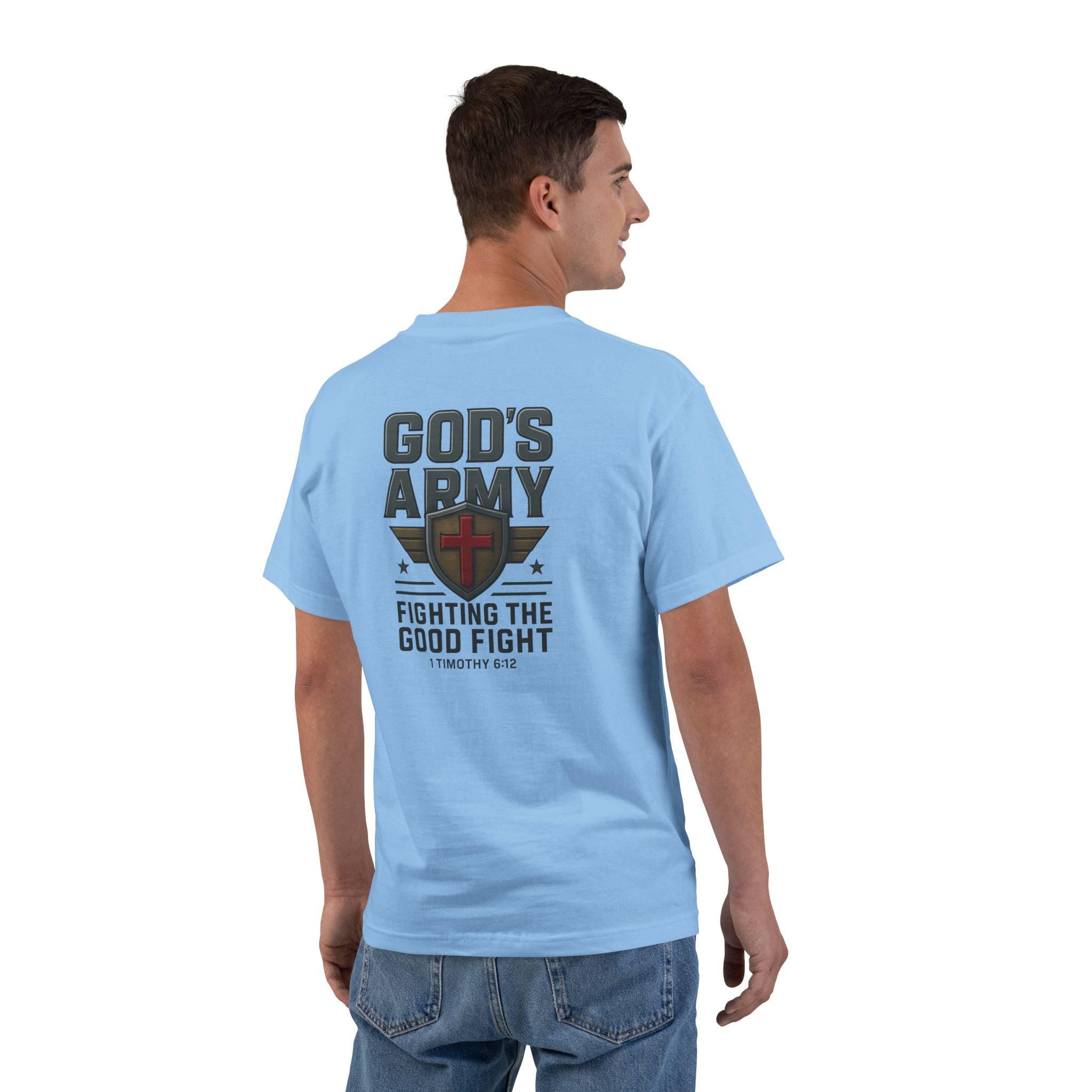 God's Army Short-Sleeve T-Shirt | Faith-Based Tee, Religious Gift, Motivational Shirt, Christian Apparel, Workout Wear