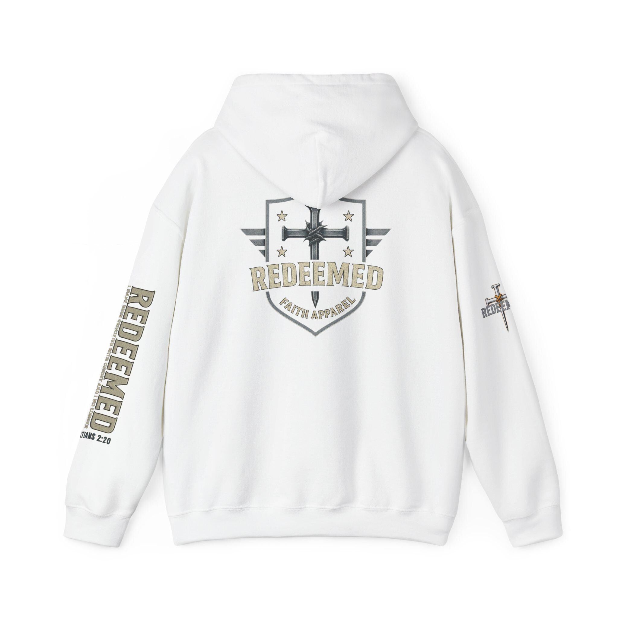 Faith-Inspired Heavy Blend Hoodie - Redeemed Design, Inspirational Apparel, Perfect for Comfort, Gifts for Believers, Casual Wear