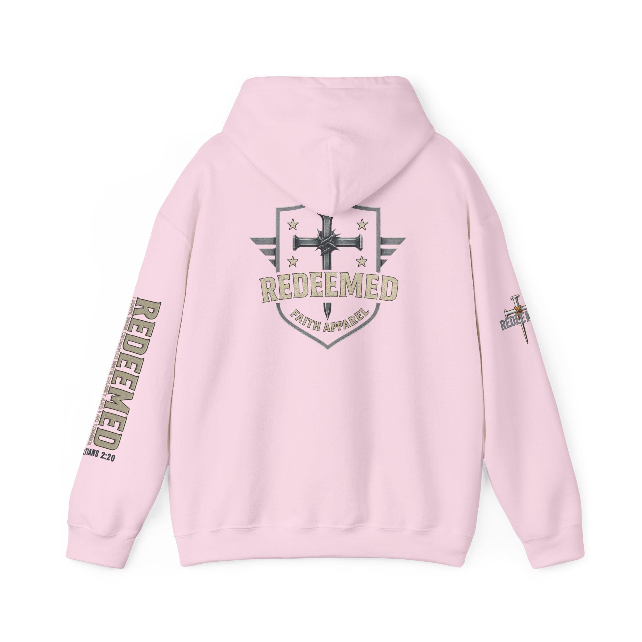 Faith-Inspired Heavy Blend Hoodie - Redeemed Design, Inspirational Apparel, Perfect for Comfort, Gifts for Believers, Casual Wear