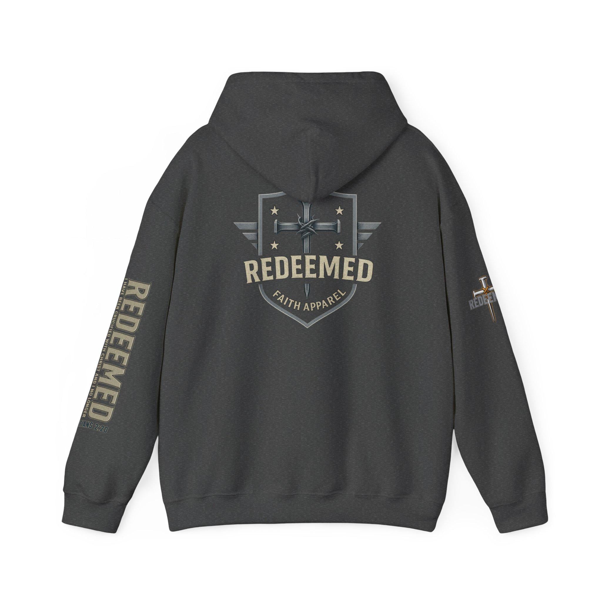 Faith-Inspired Heavy Blend Hoodie - Redeemed Design, Inspirational Apparel, Perfect for Comfort, Gifts for Believers, Casual Wear