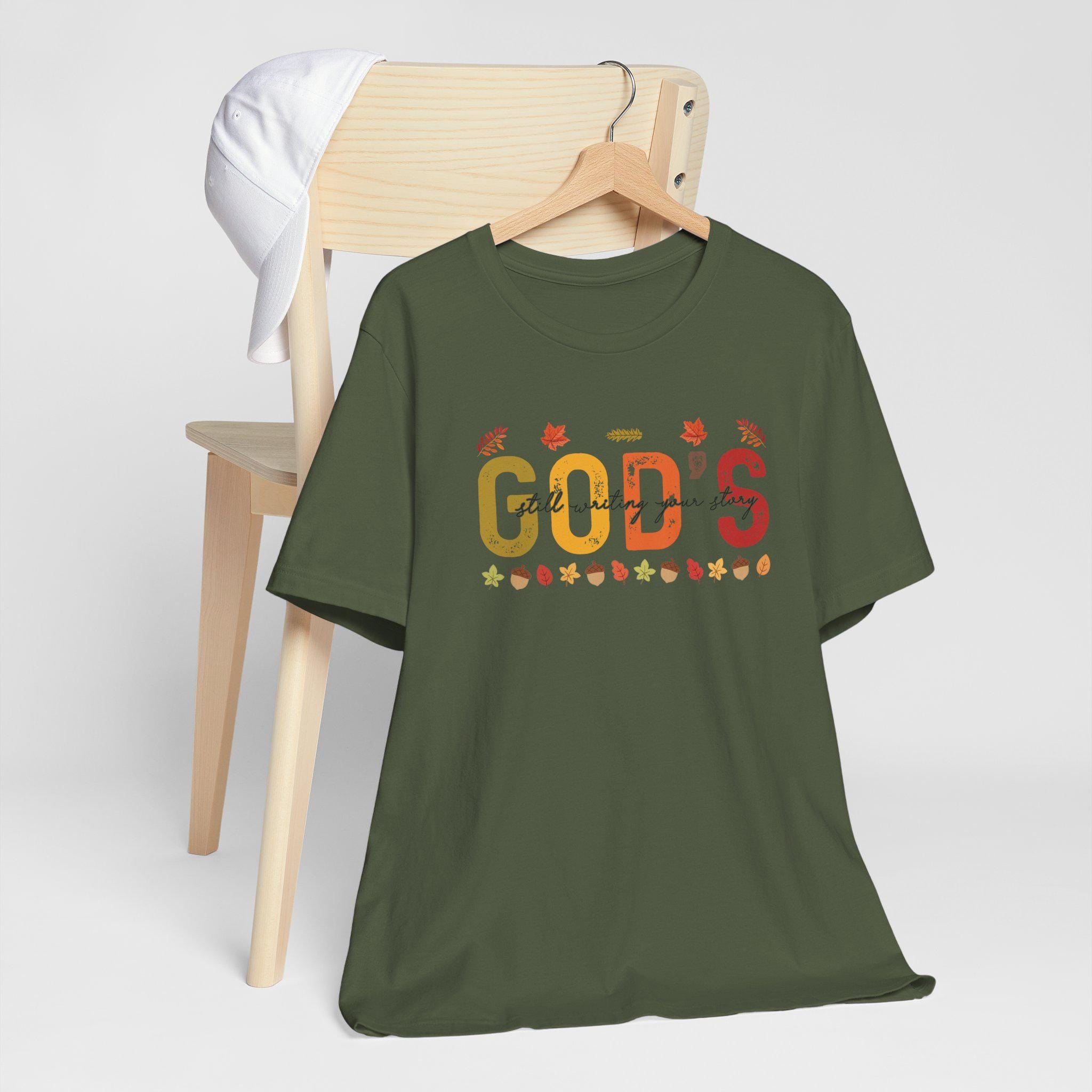 Gods Still Writing Your Story T-Shirt - Fall Christian Tee for Women, Bible Verse Autumn Shirt, Faith & Hope Inspirational Top, Fall Faith