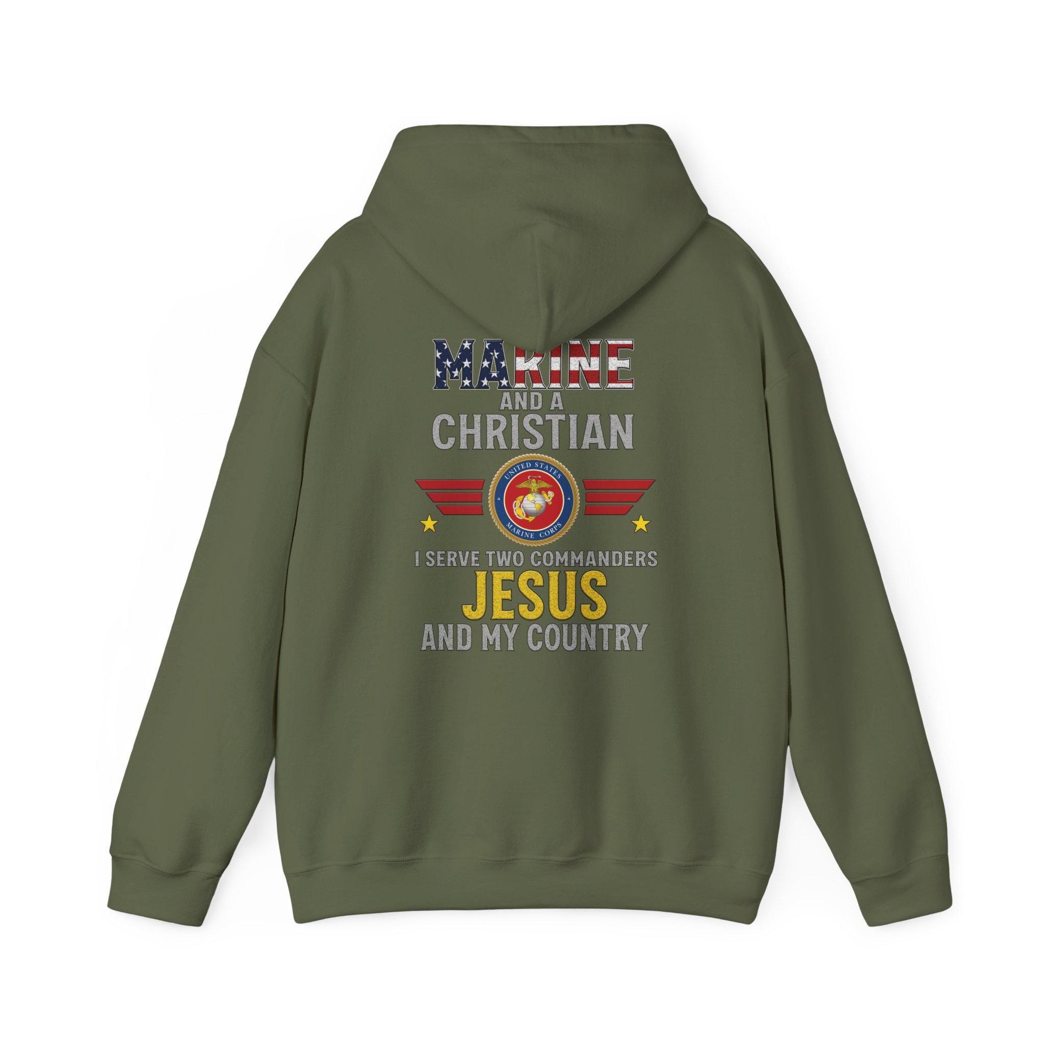 I'm a Marine and a Christian Hoodie - Jesus & My Country | USMC Faith Hoodie | Redeemed Faith Apparel | Unisex Hoodie | Gift for Veterans