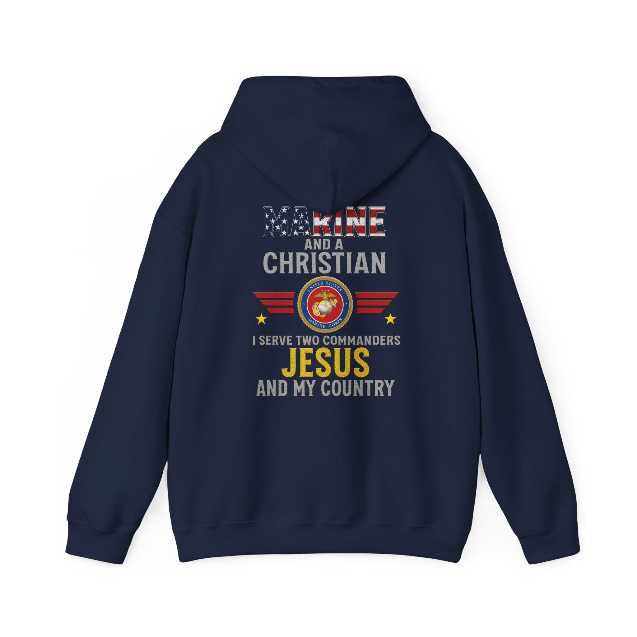 I'm a Marine and a Christian Hoodie - Jesus & My Country | USMC Faith Hoodie | Redeemed Faith Apparel | Unisex Hoodie | Gift for Veterans
