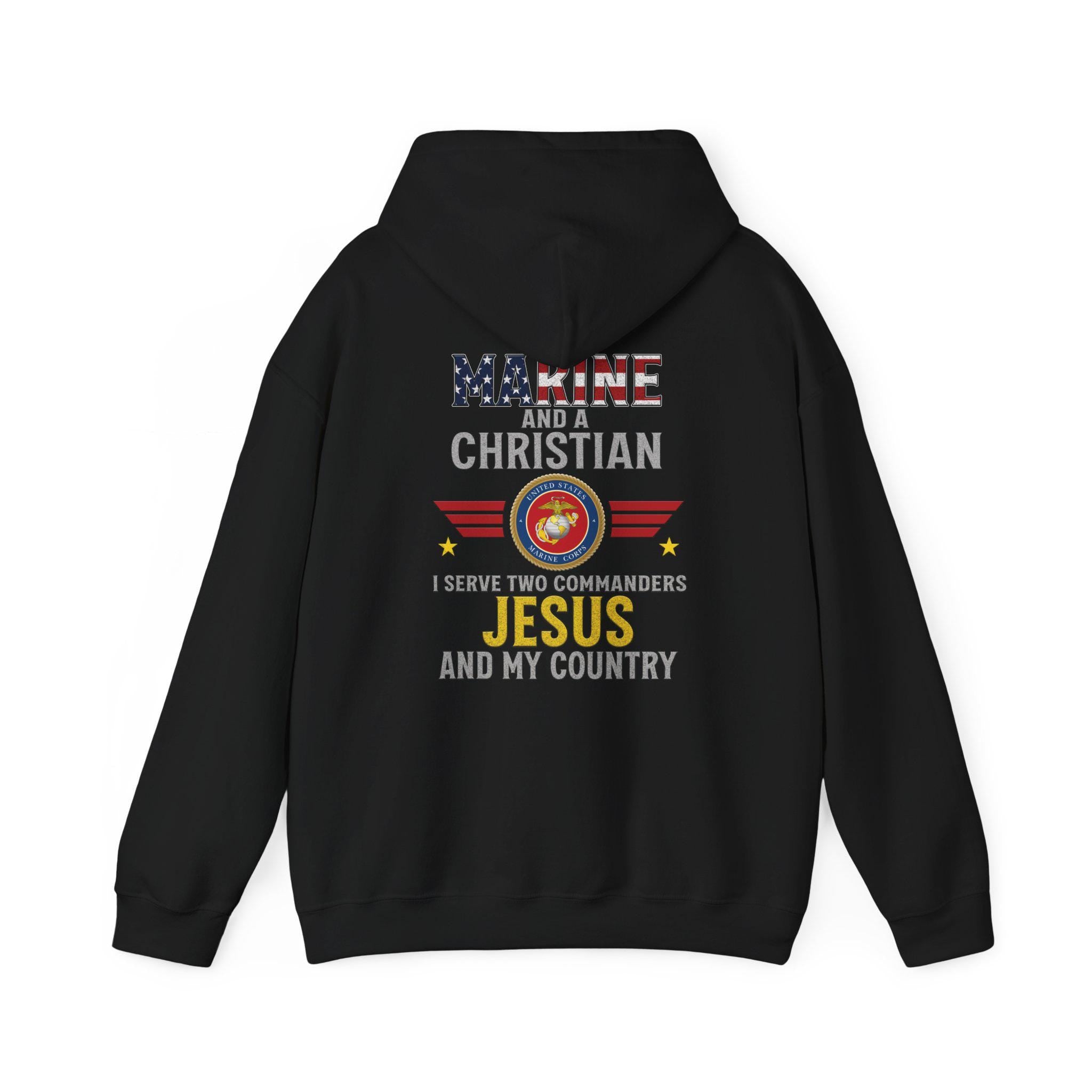 I'm a Marine and a Christian Hoodie - Jesus & My Country | USMC Faith Hoodie | Redeemed Faith Apparel | Unisex Hoodie | Gift for Veterans