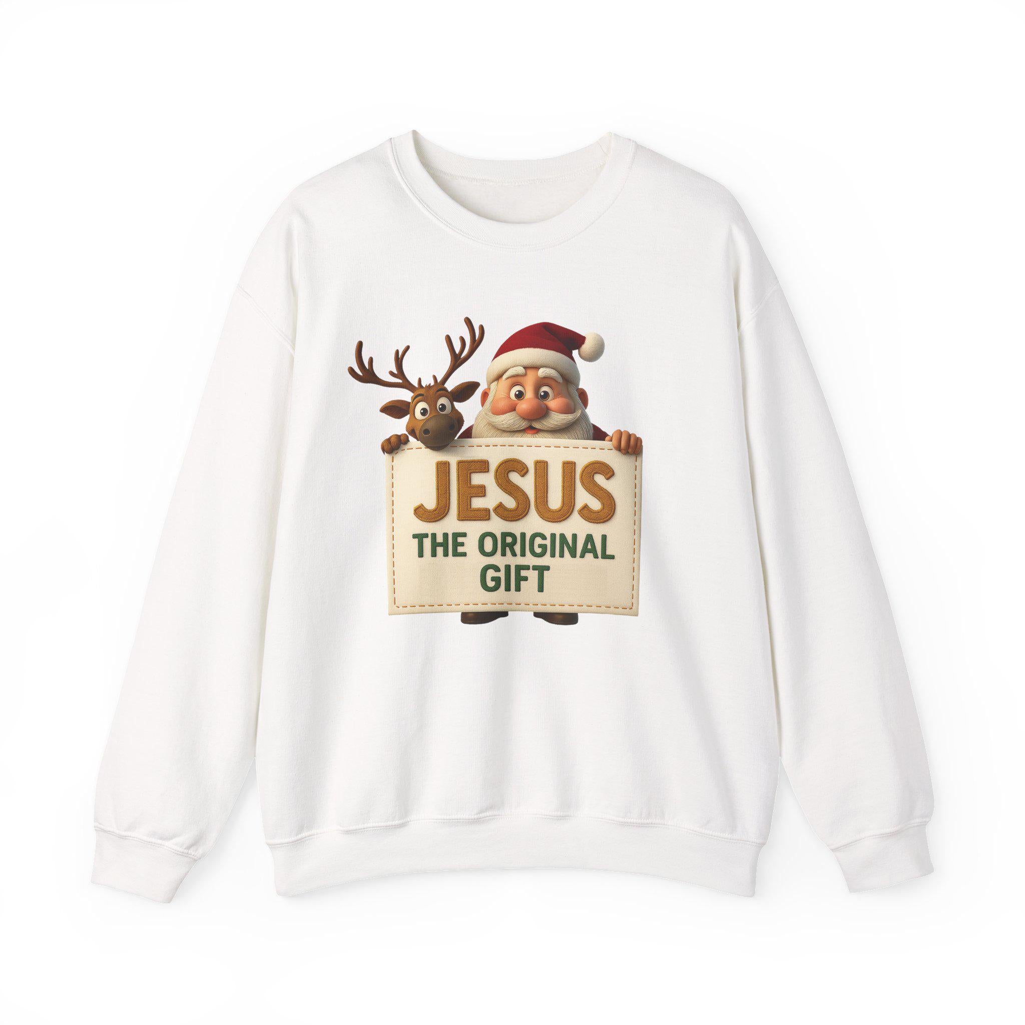 Jesus The Original Gift Christian Christmas Shirt or Sweatshirt, Redeemed Faith Apparel, Faith Holiday Gift, Christmas Collection Crewneck