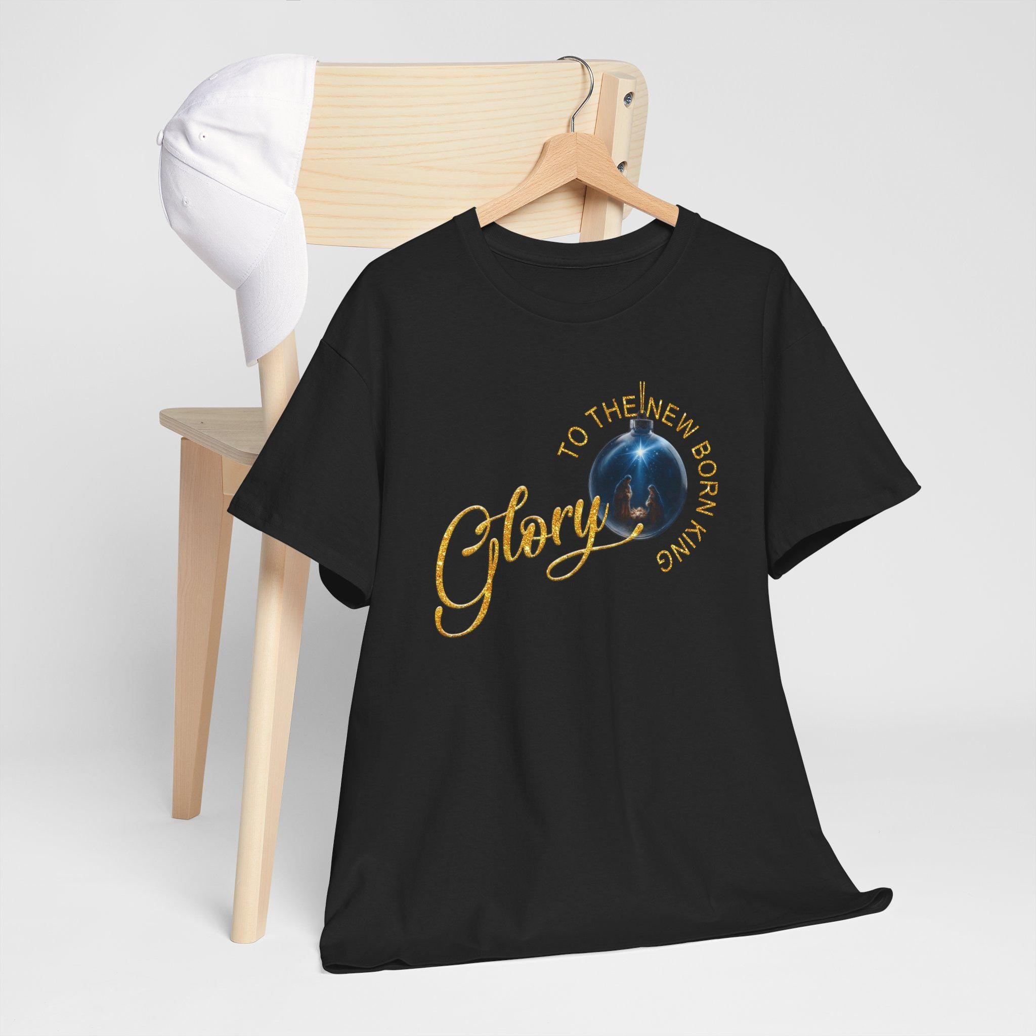 Glory to the Newborn King Christian Christmas Shirt | Nativity Ornament Design | Redeemed Faith Apparel | Christmas Collection