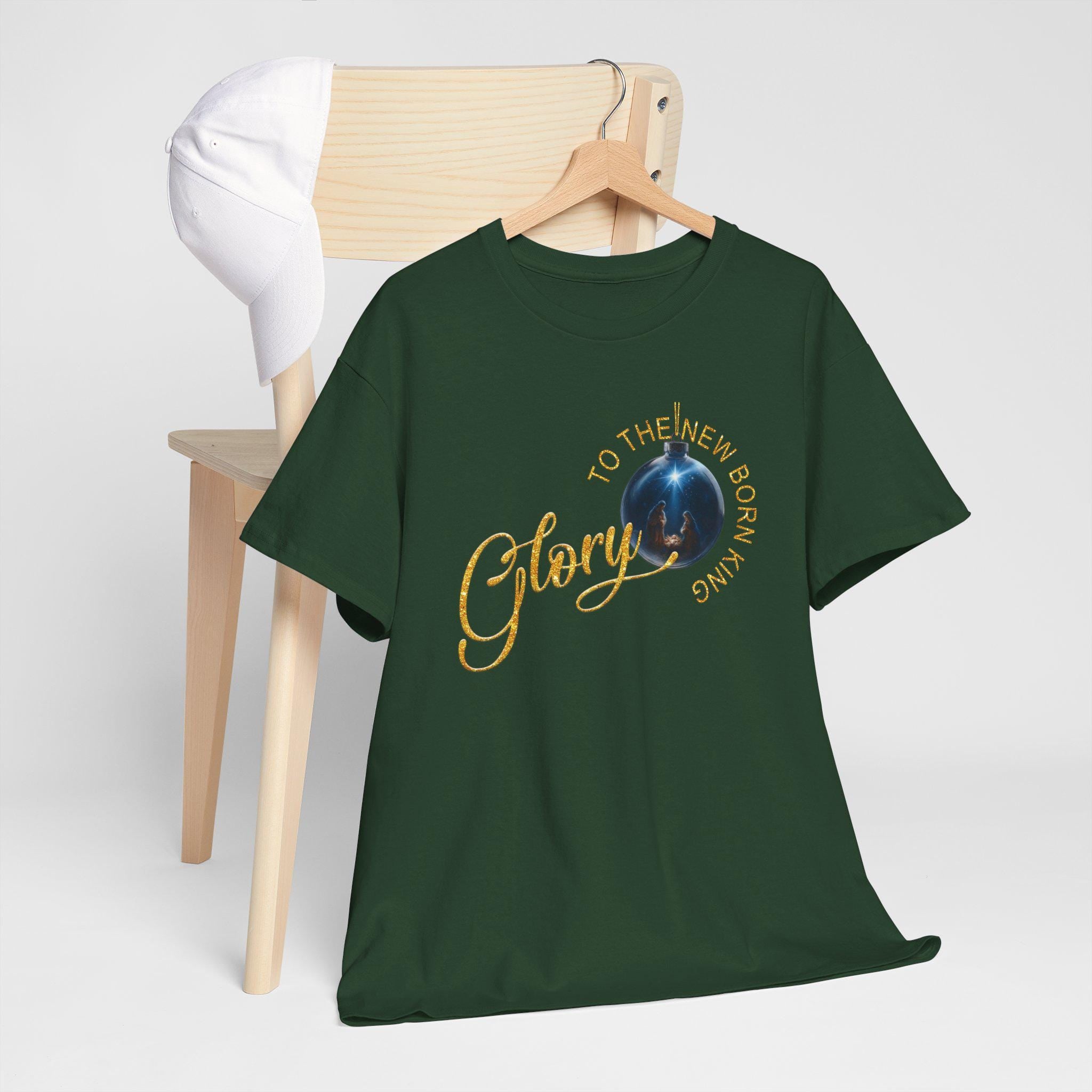 Glory to the Newborn King Christian Christmas Shirt | Nativity Ornament Design | Redeemed Faith Apparel | Christmas Collection