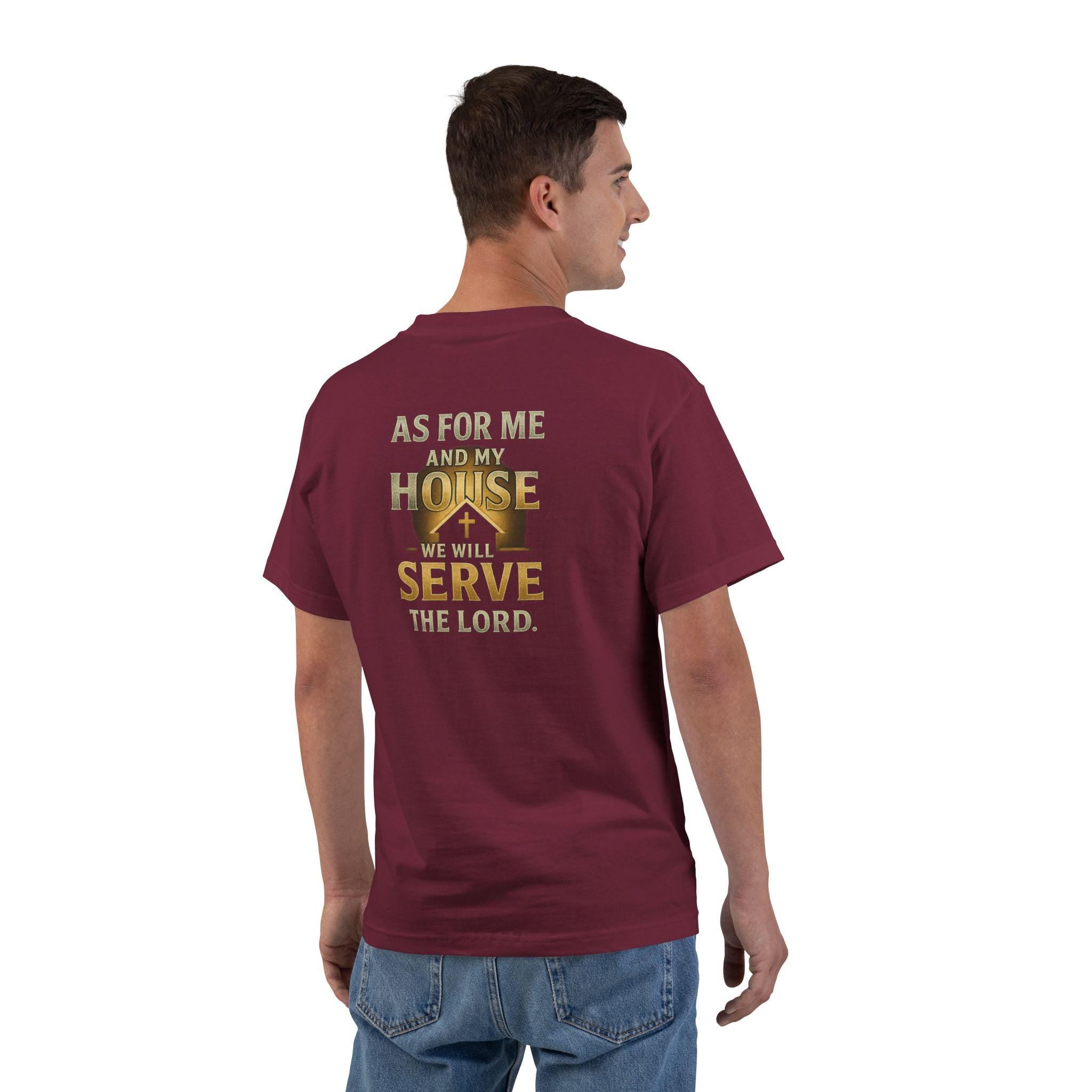 As for Me and My House We Will Serve the Lord Shirt- Joshua 24:15 Christian Family Tee | Faith Home Scripture Shirt | Redeemed Faith Apparel