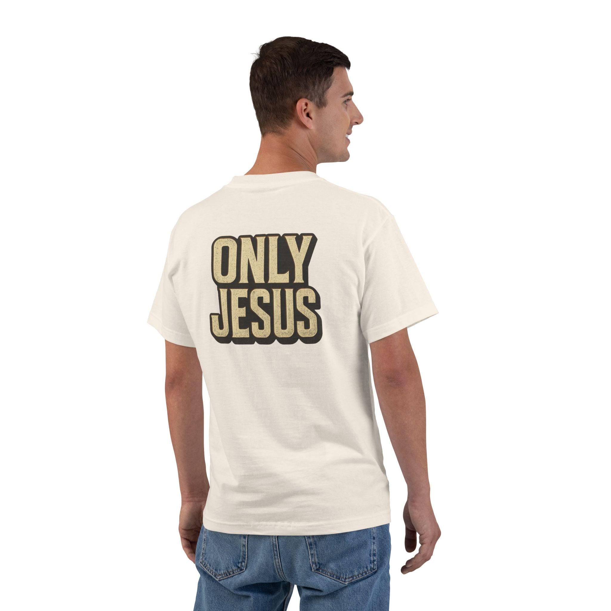 Only Jesus Shirt - Bold Faith Christian T-Shirt | Minimalist Gospel Tee | Redeemed Faith Apparel | Jesus Alone Scripture Shirt for Men Women