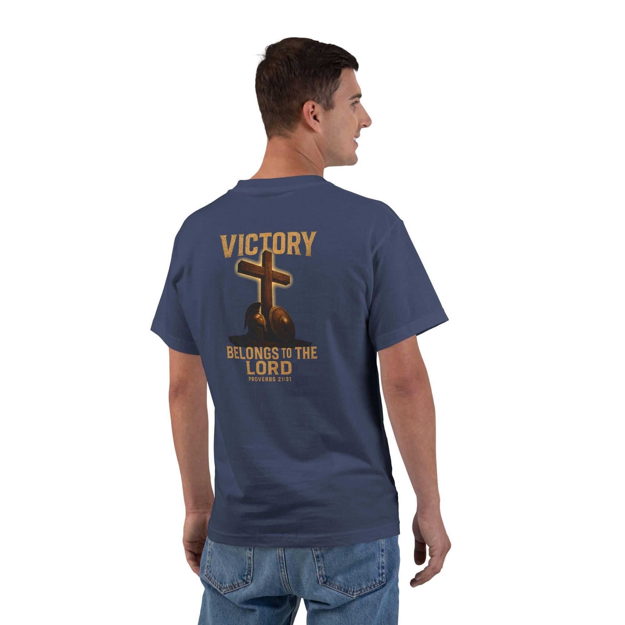 Christian Warrior Tee, Victory Belongs to the Lord Shirt, Proverbs 21:31 Unisex Cotton Top, Religious Faith Apparel, Christian Gift, Bible
