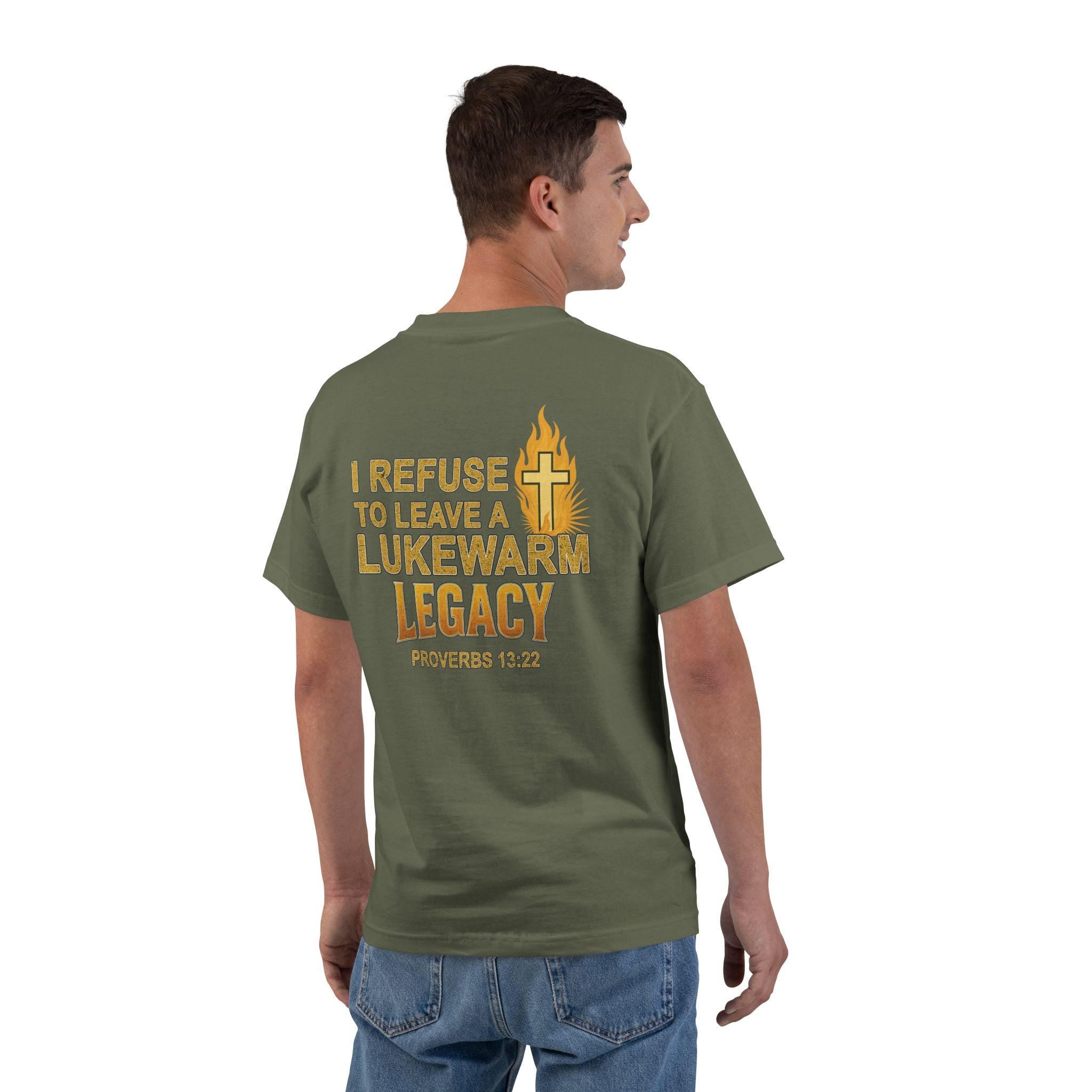 I Refuse to Leave a Lukewarm Legacy Shirt Christian Faith Tee, Proverbs 13:22, Bible Verse T-Shirt, Bold Christian Apparel, Christian Legacy