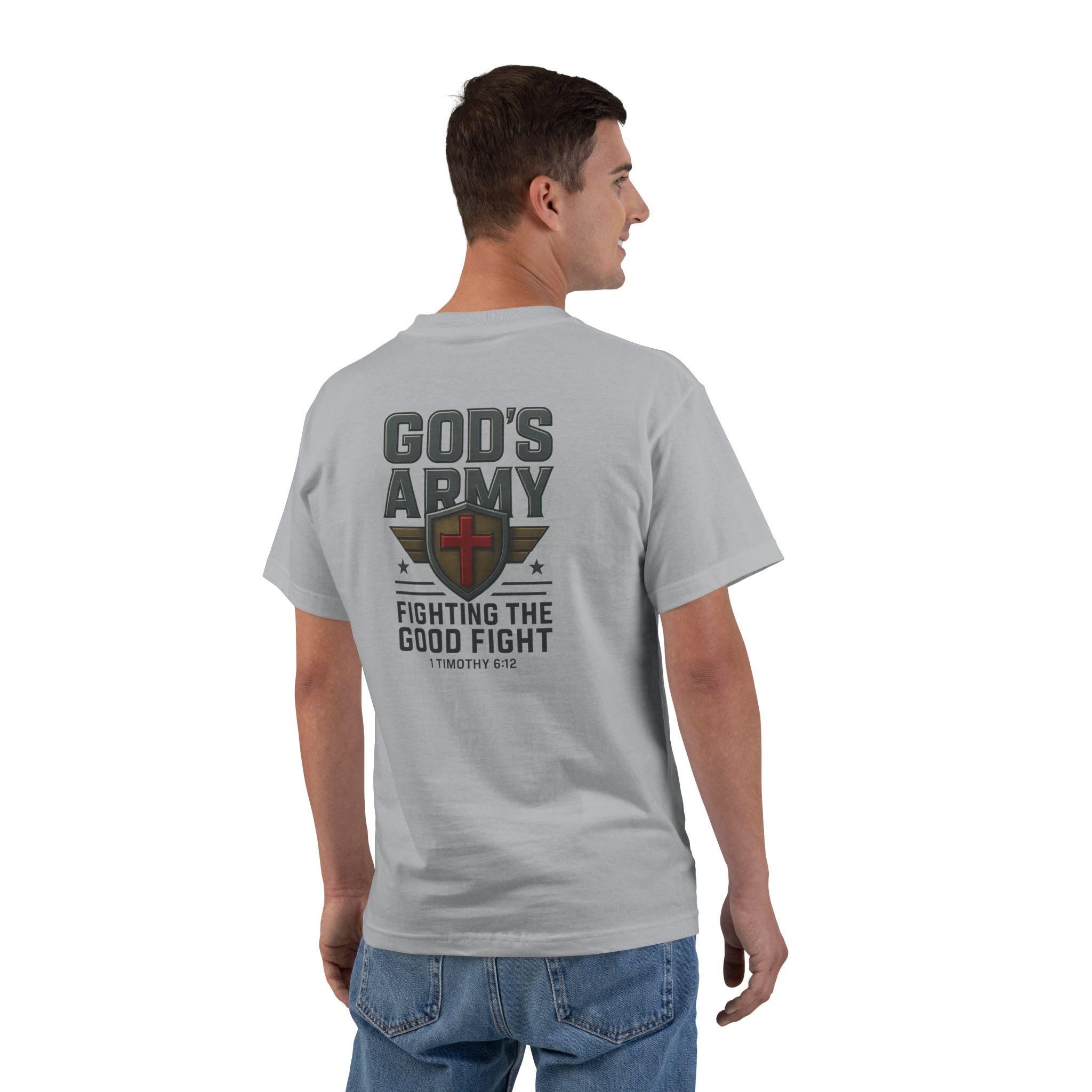 God's Army Short-Sleeve T-Shirt | Faith-Based Tee, Religious Gift, Motivational Shirt, Christian Apparel, Workout Wear