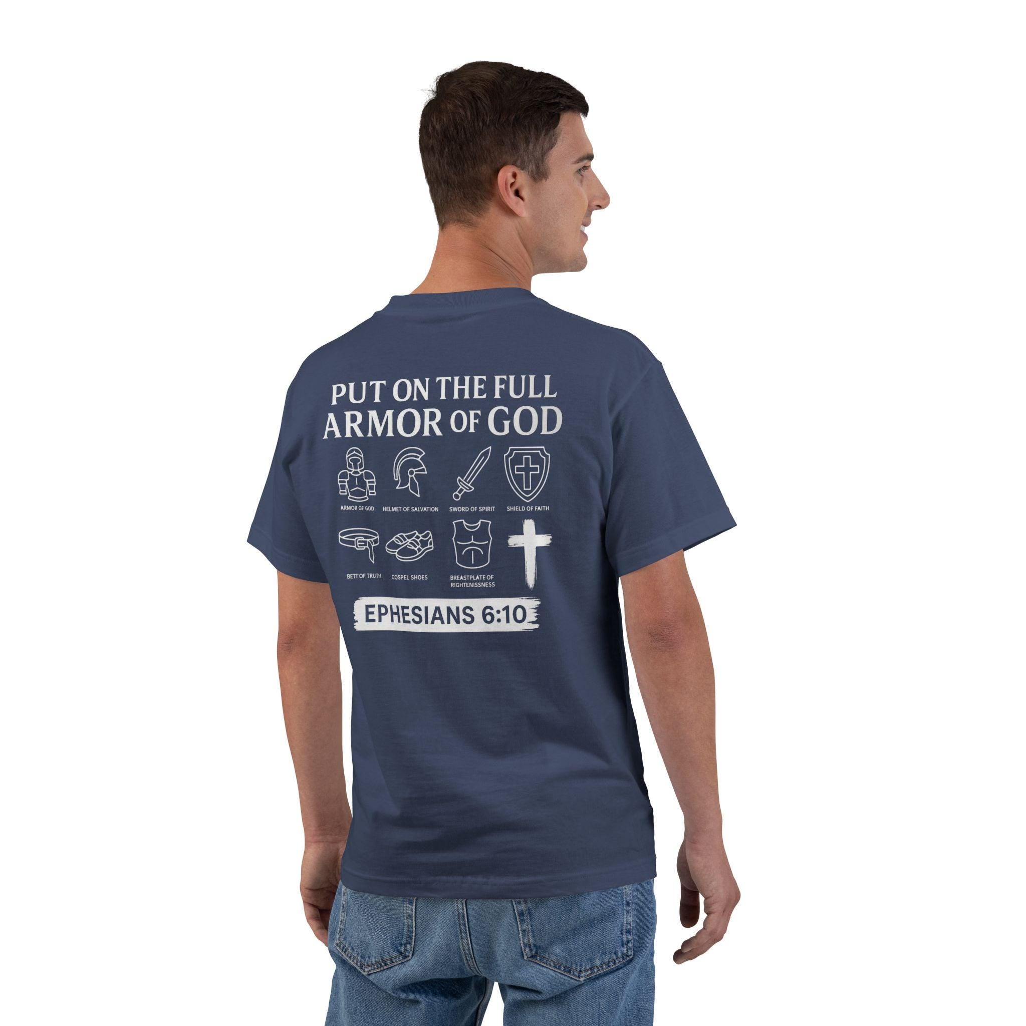 Armor of God Shirt, Put On the Full Armor of God Christian T Shirt, Ephesians 6 10, Bible Verse Faith Tee, Spiritual Warfare T-Shirt
