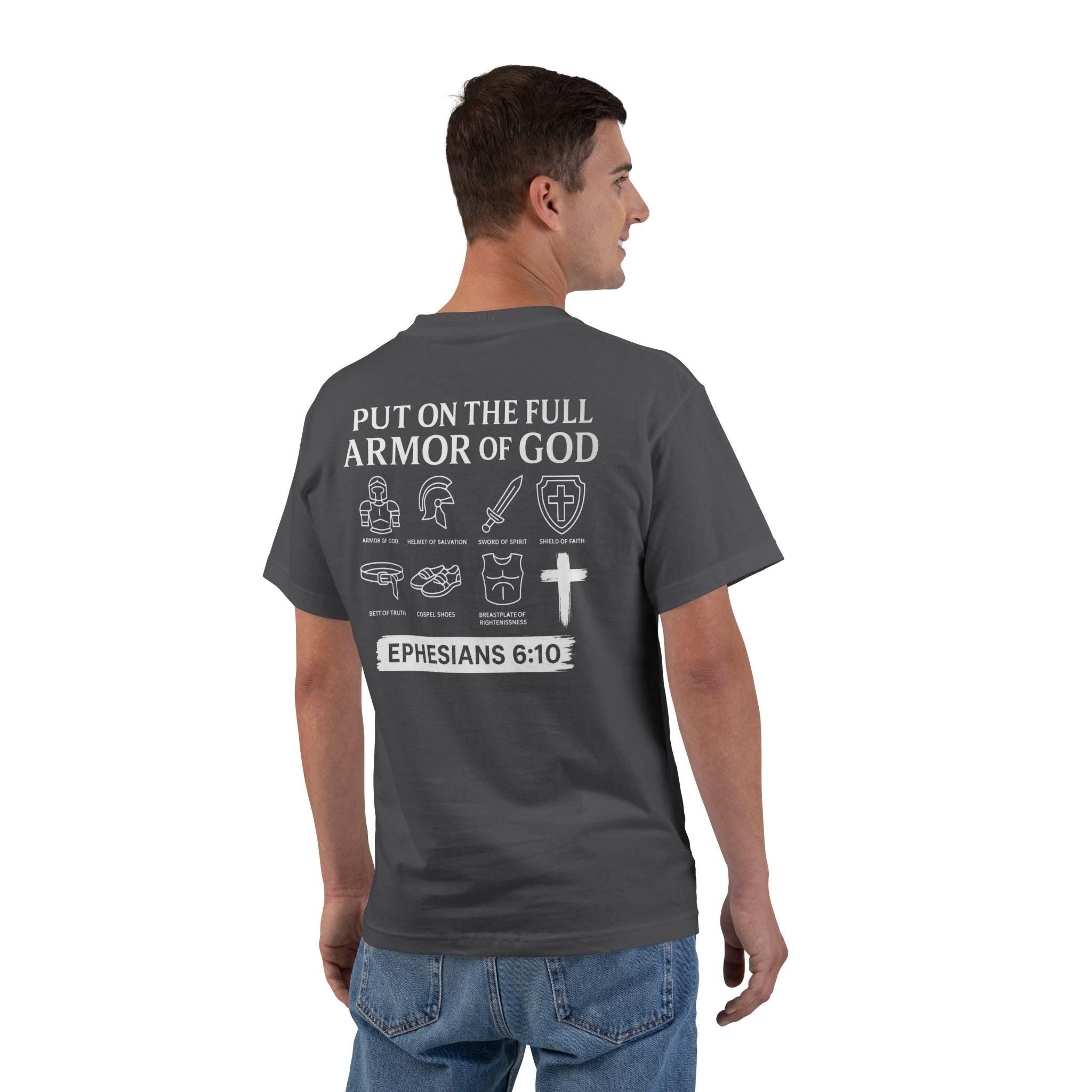 Armor of God Shirt, Put On the Full Armor of God Christian T Shirt, Ephesians 6 10, Bible Verse Faith Tee, Spiritual Warfare T-Shirt
