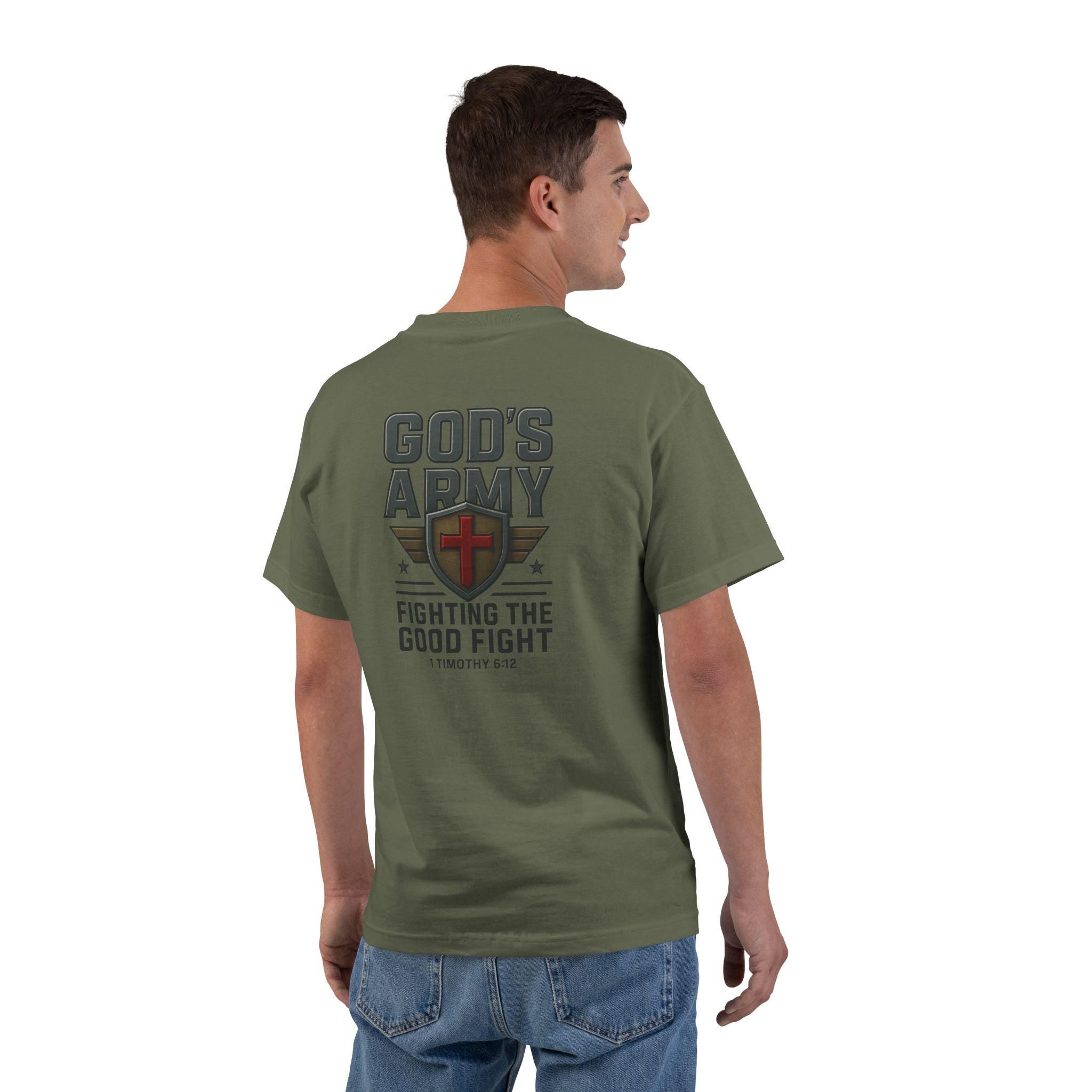 God's Army Short-Sleeve T-Shirt | Faith-Based Tee, Religious Gift, Motivational Shirt, Christian Apparel, Workout Wear
