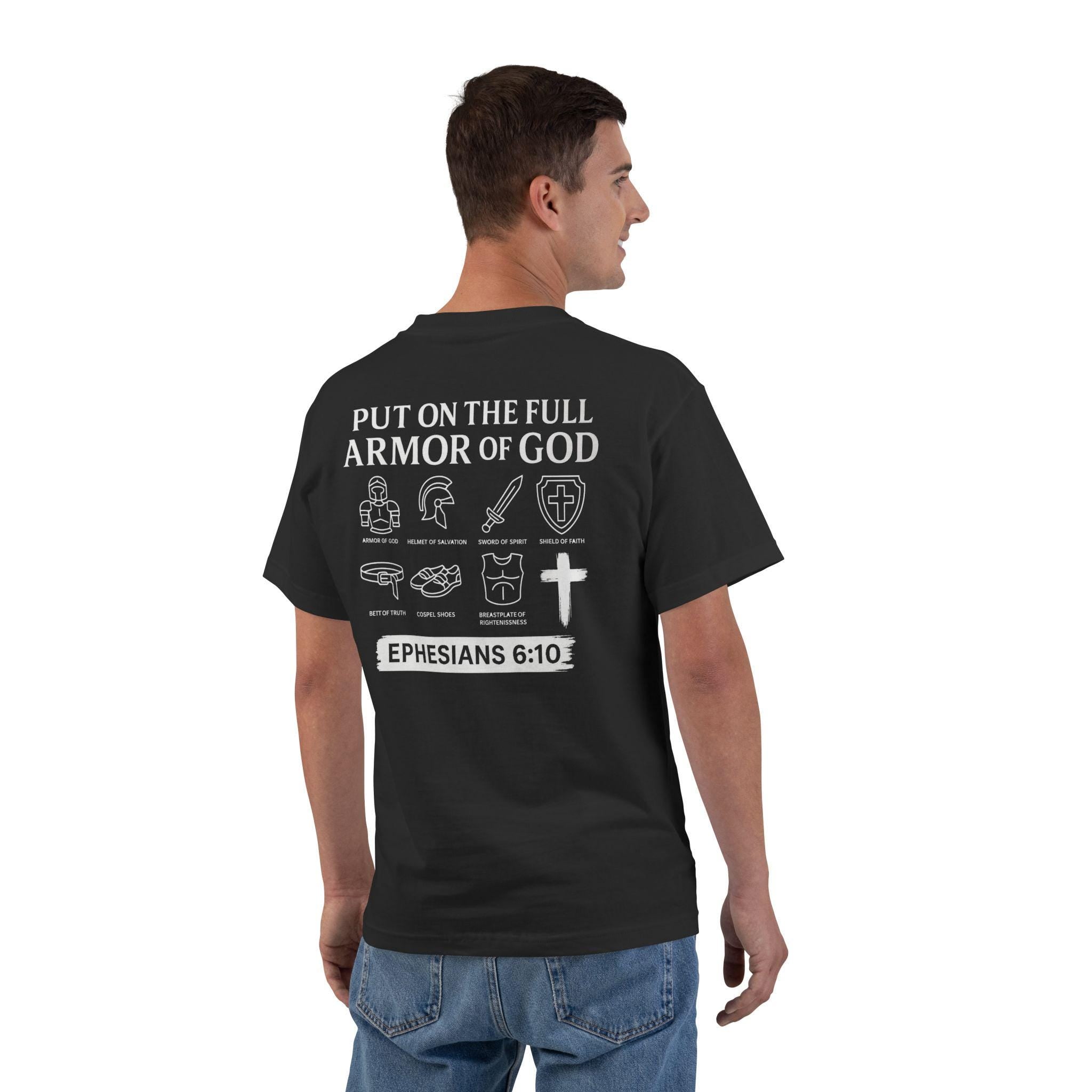 Armor of God Shirt, Put On the Full Armor of God Christian T Shirt, Ephesians 6 10, Bible Verse Faith Tee, Spiritual Warfare T-Shirt